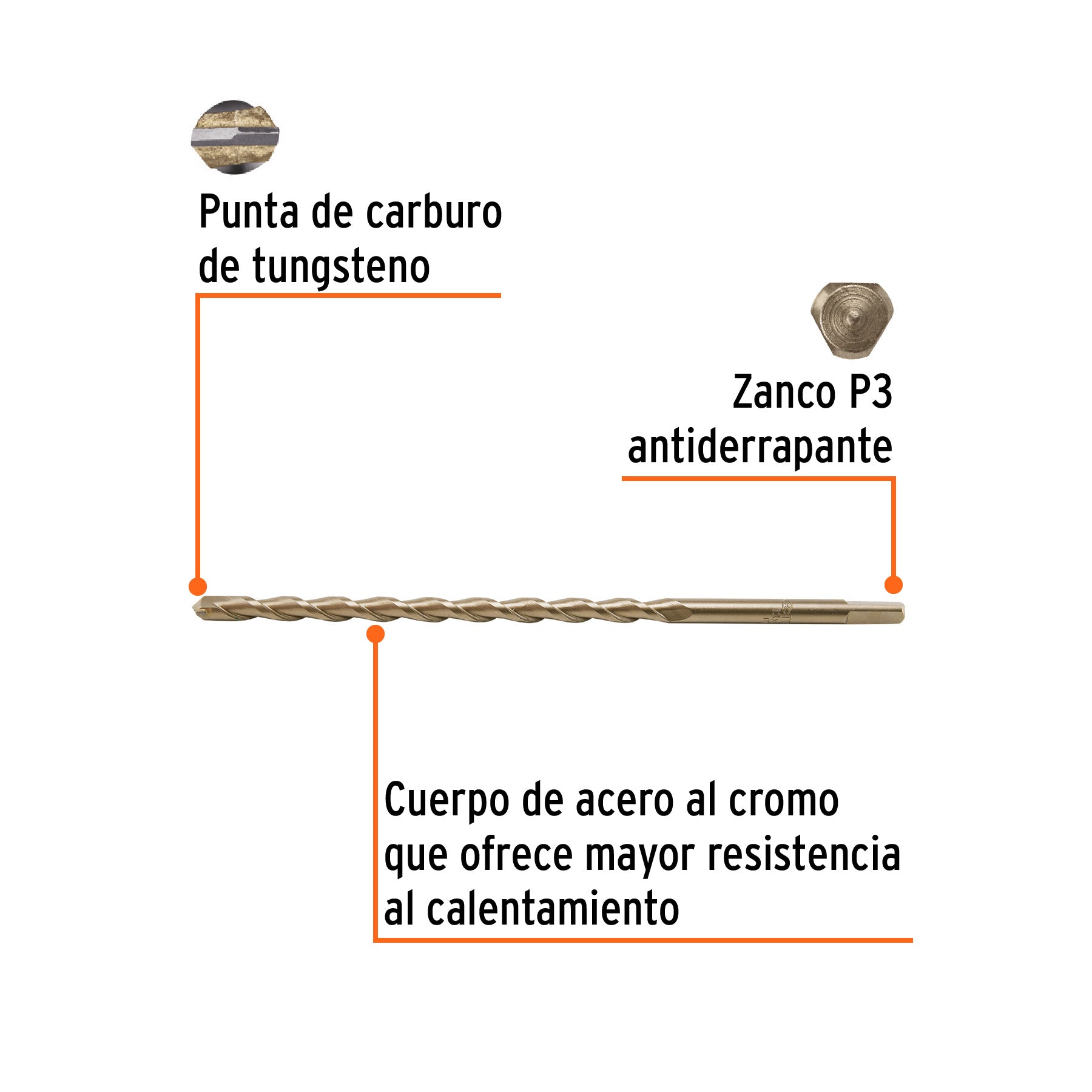 Broca para concreto 13 x 300 mm, TRUPER