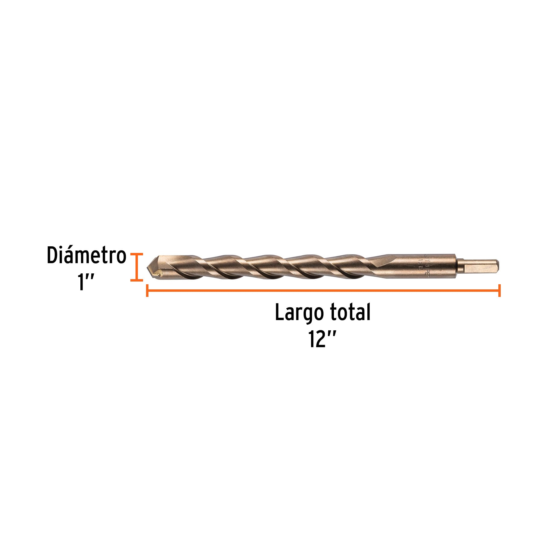 Broca para concreto de 1 x 12", TRUPER