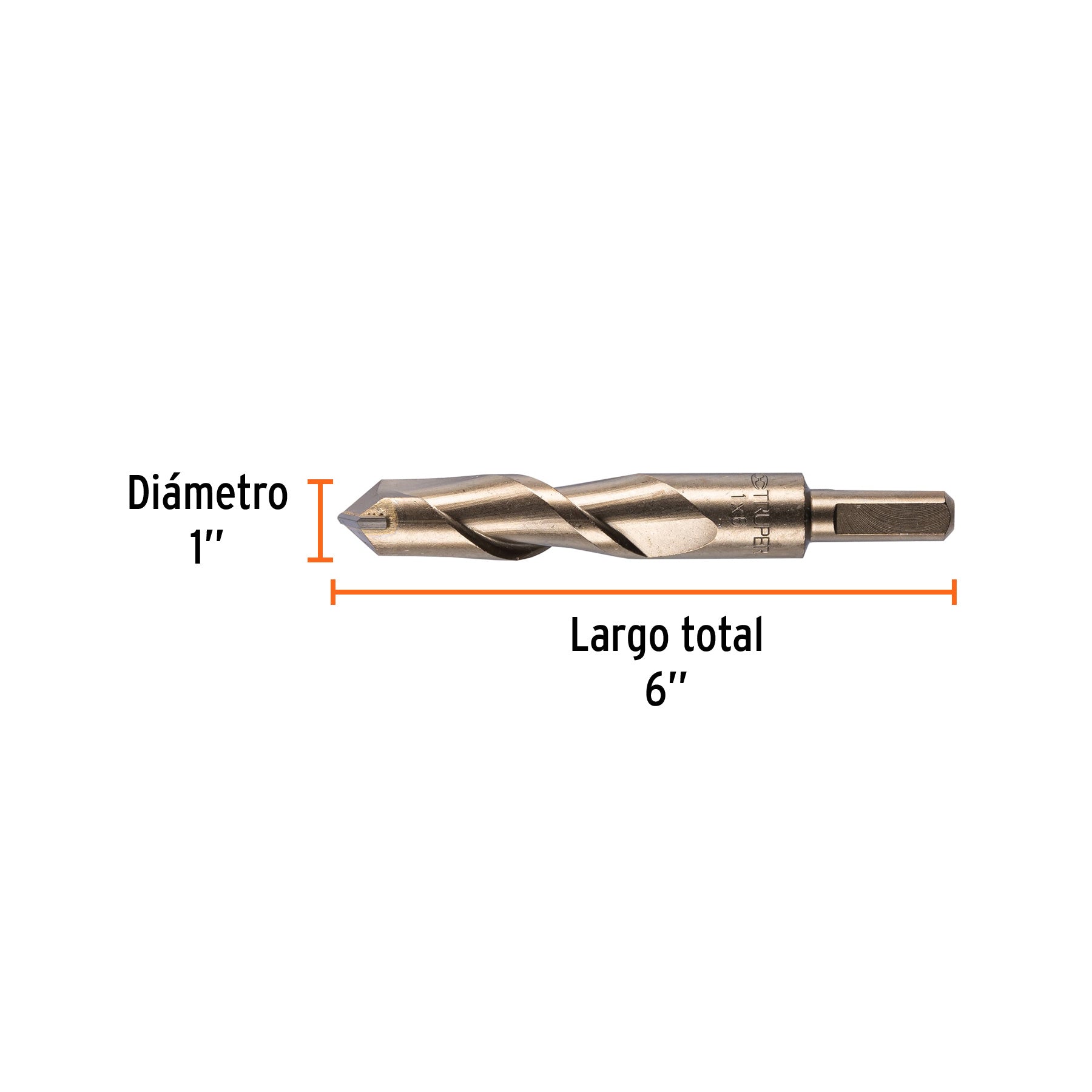 Broca para concreto de 1 x 6", TRUPER