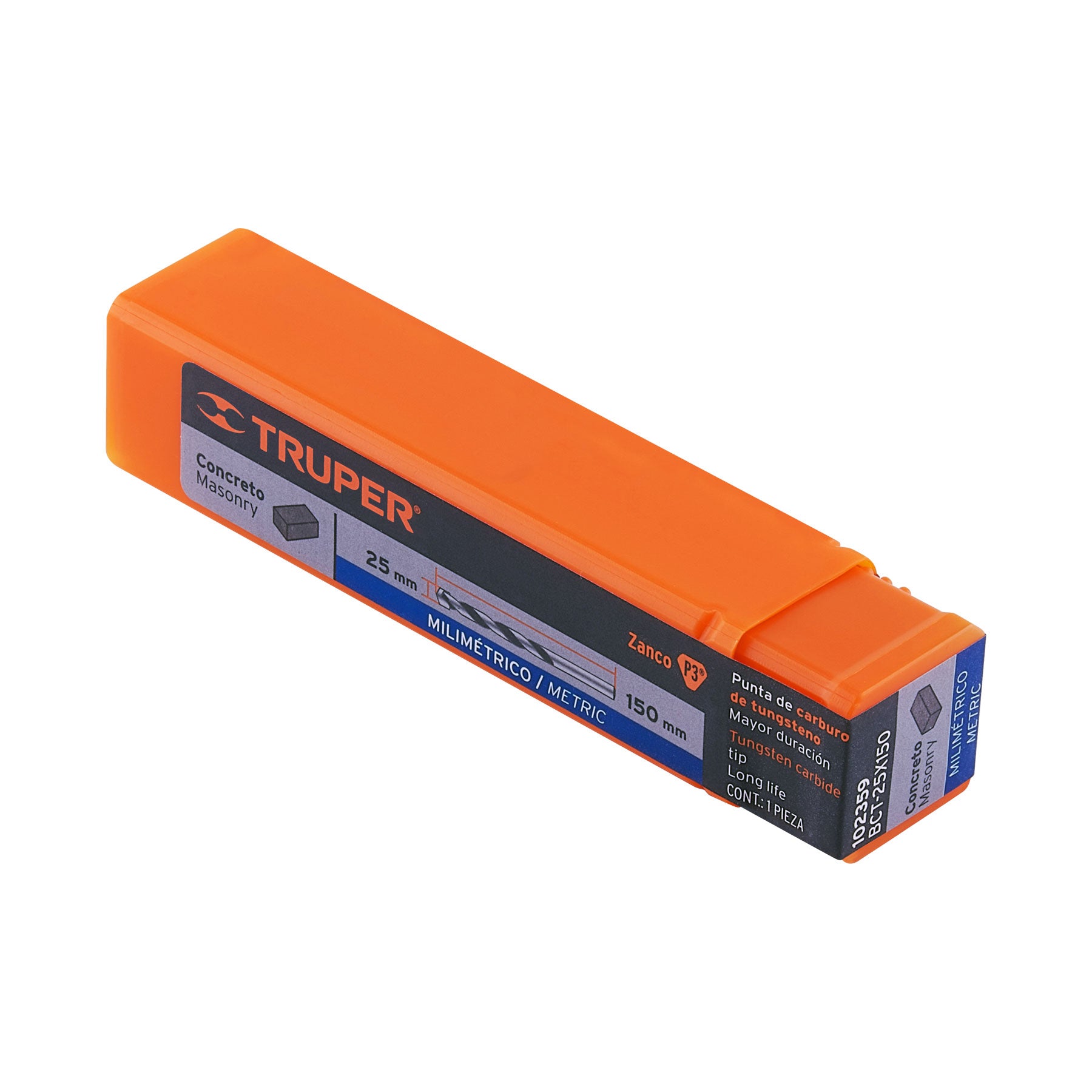 Broca para concreto 25 x 150 mm, TRUPER