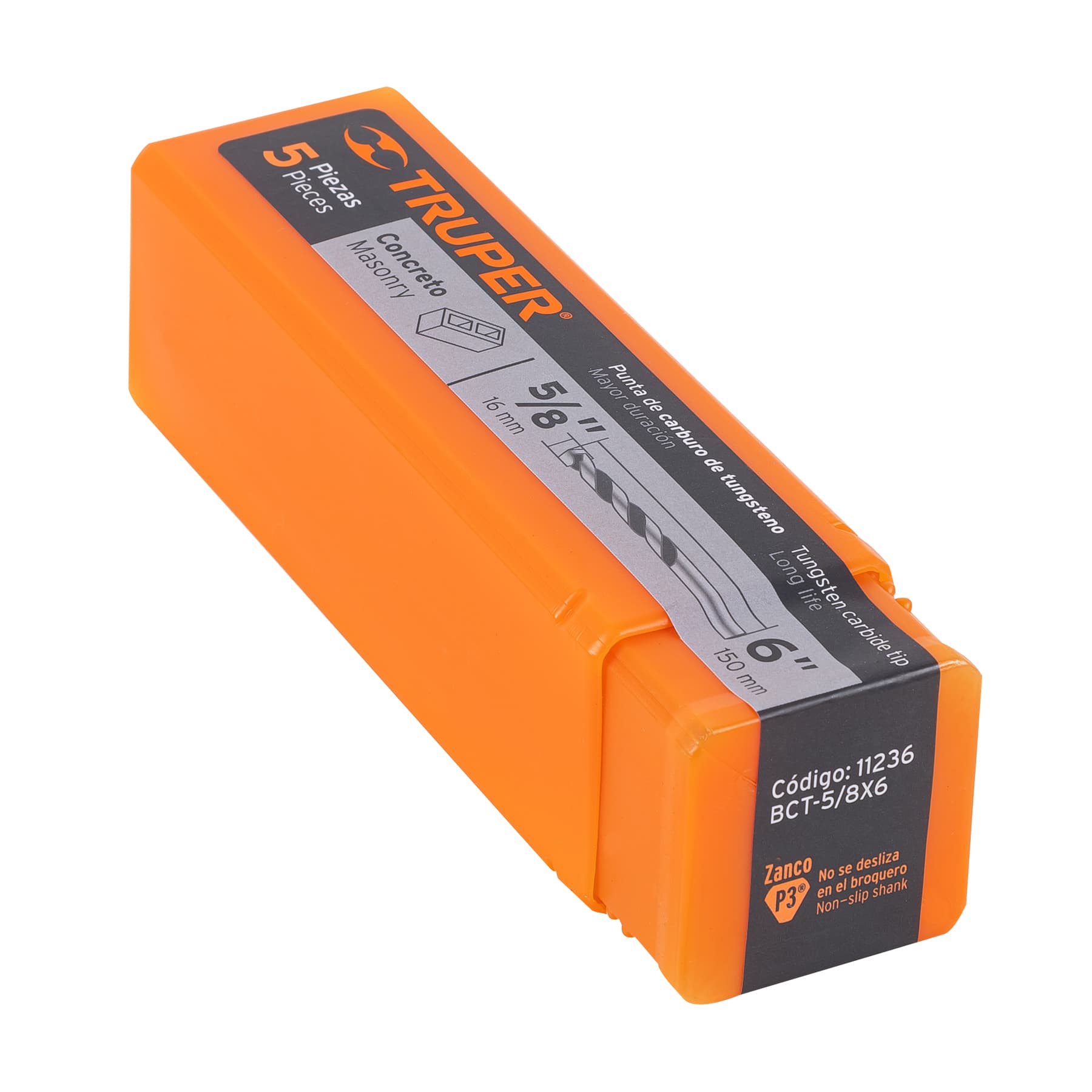 Broca para concreto de 5/8 x 6", TRUPER