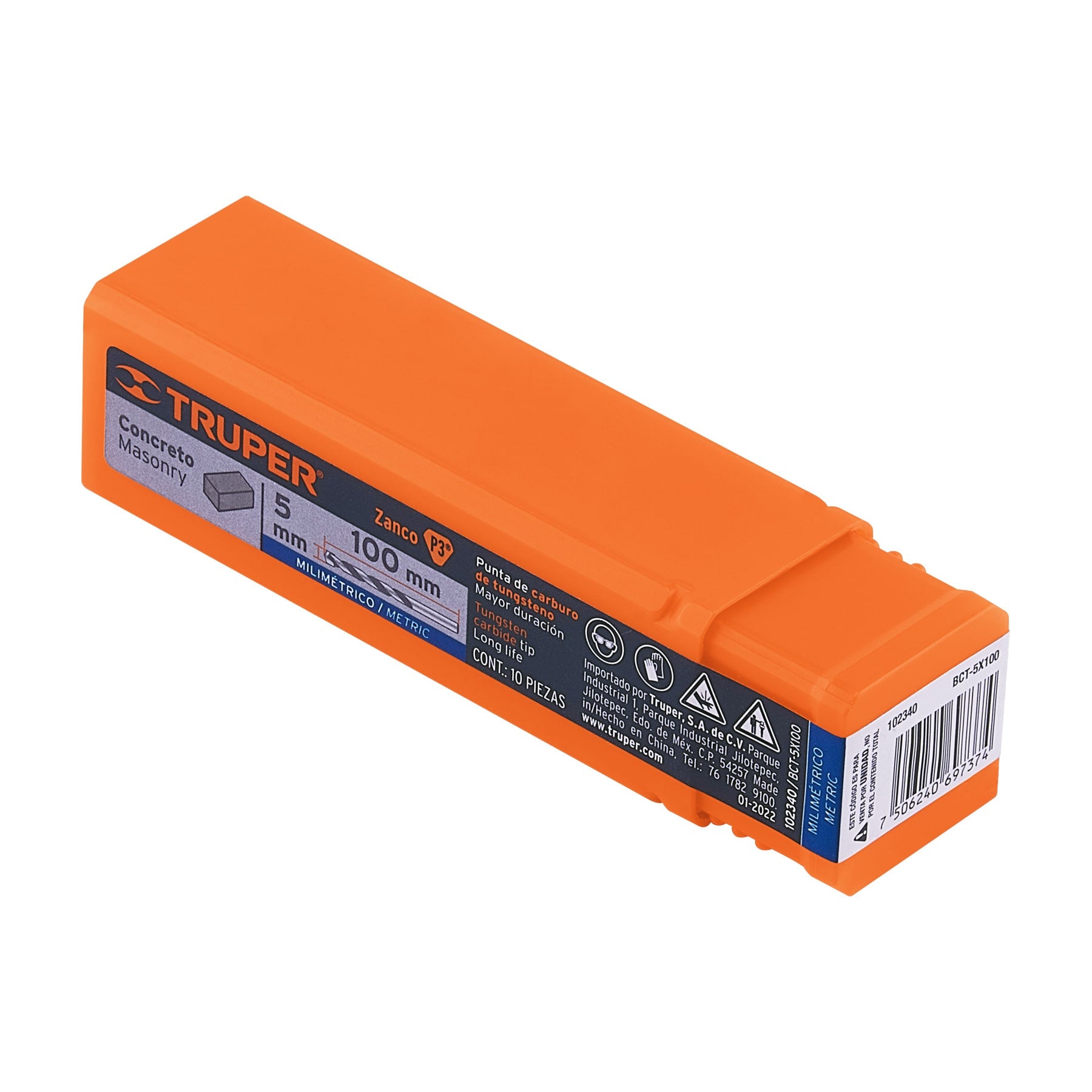 Broca para concreto 5 x 100 mm, TRUPER