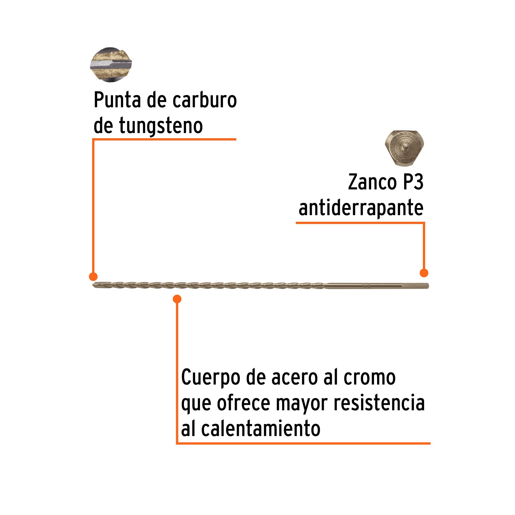 Broca para concreto 6 x 300 mm, TRUPER