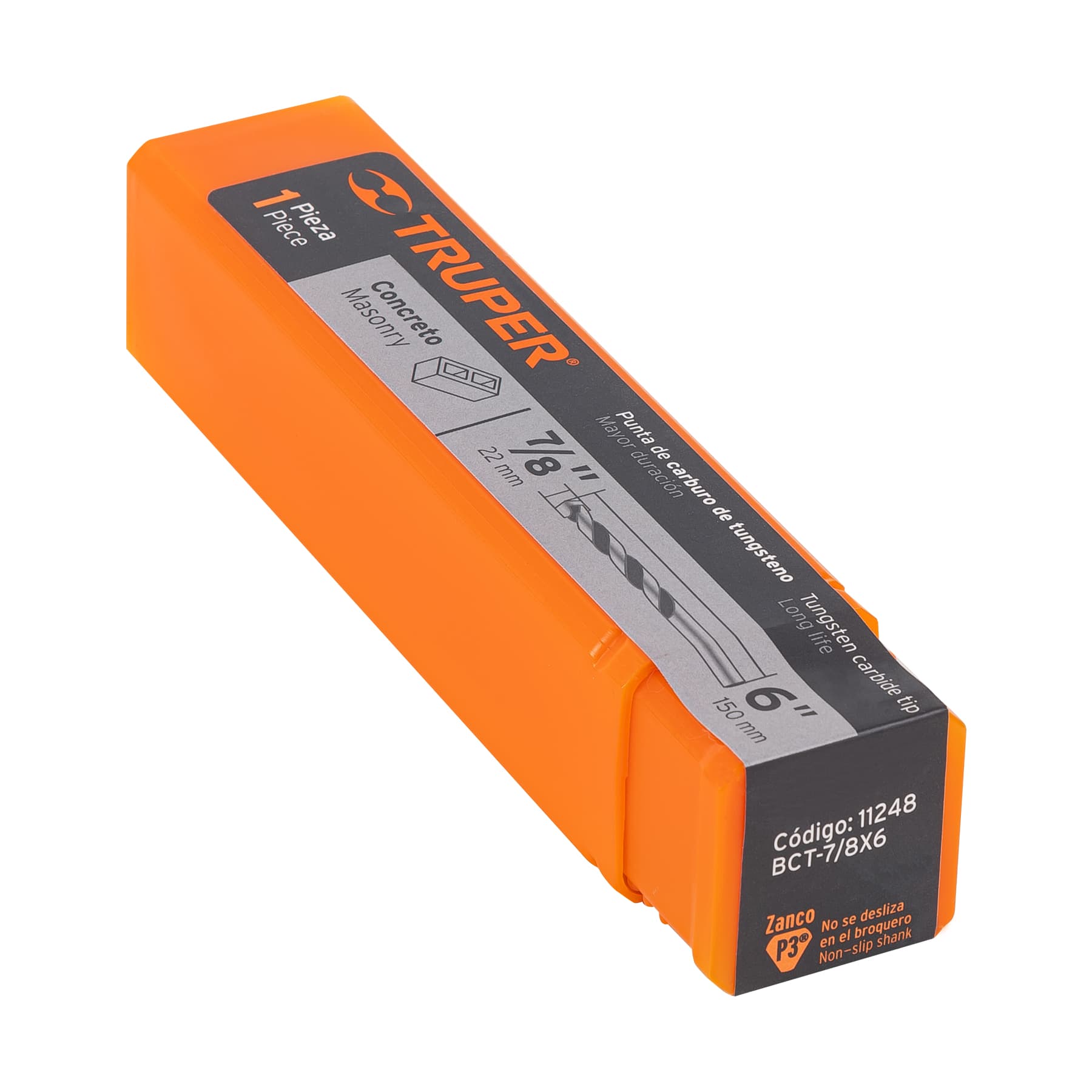 Broca para concreto de 7/8 x 6", TRUPER
