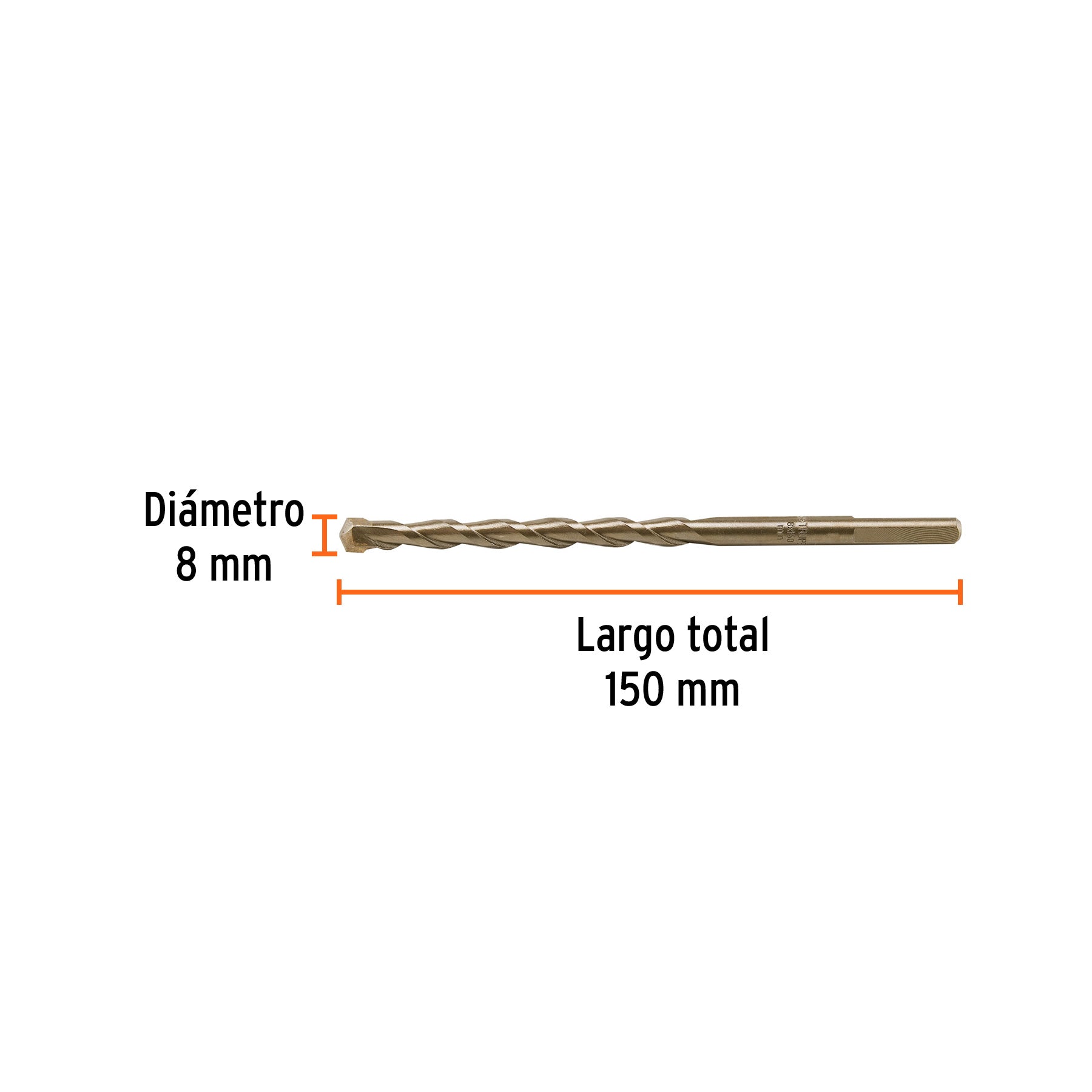 Broca para concreto 8 x 150 mm, TRUPER