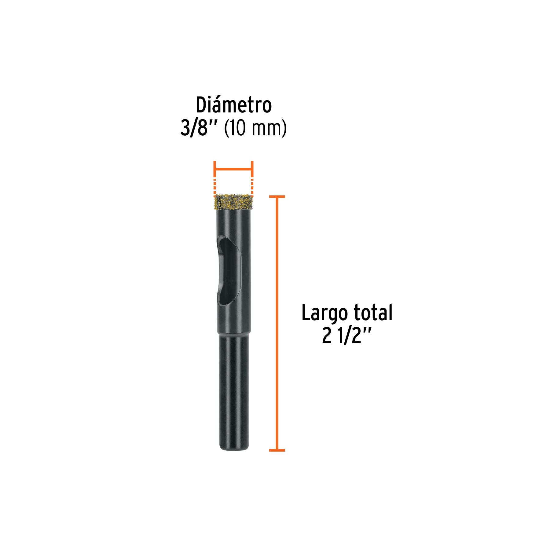Broca diamantada 3/8" (10 mm), TRUPER