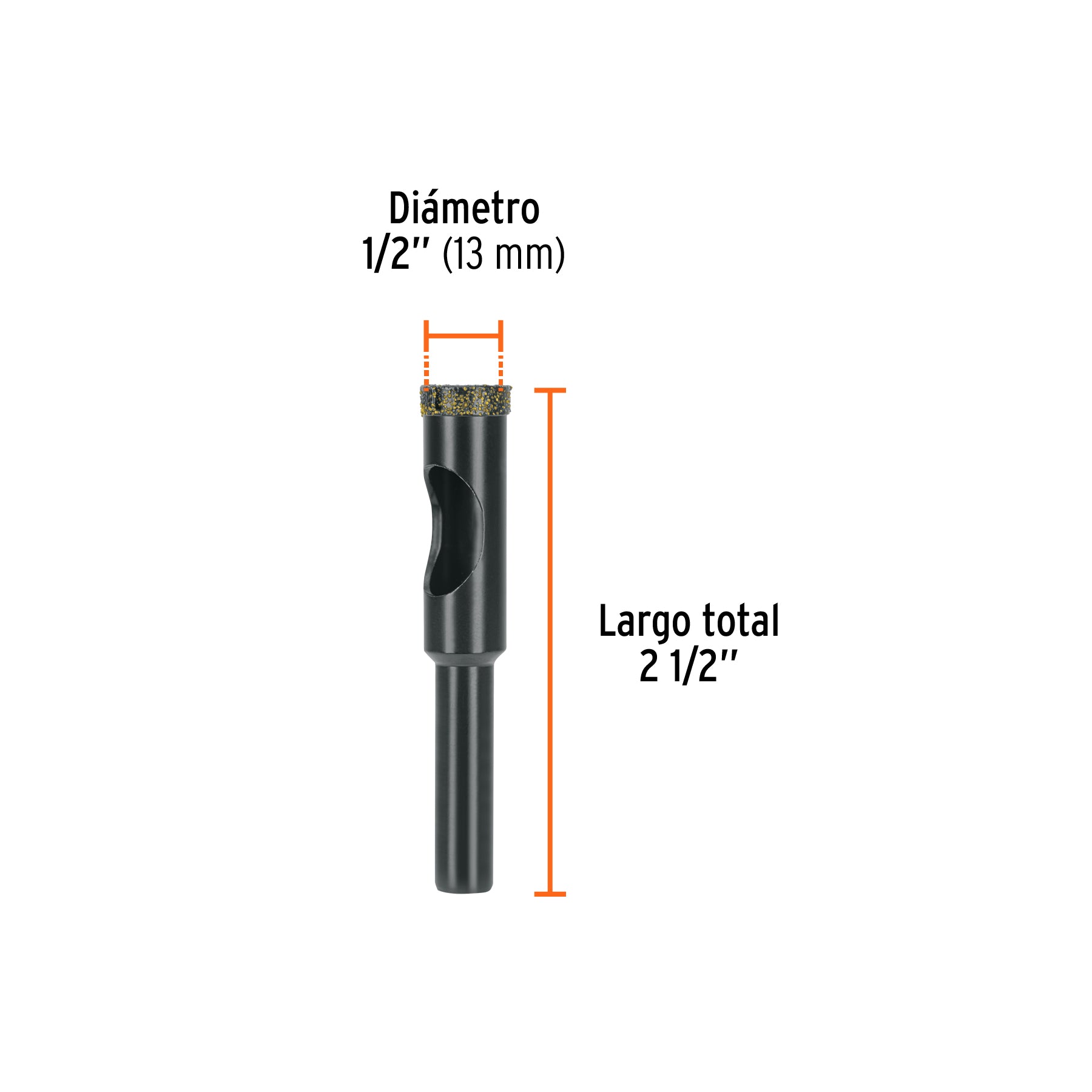 Broca diamantada 1/2" (13 mm), TRUPER