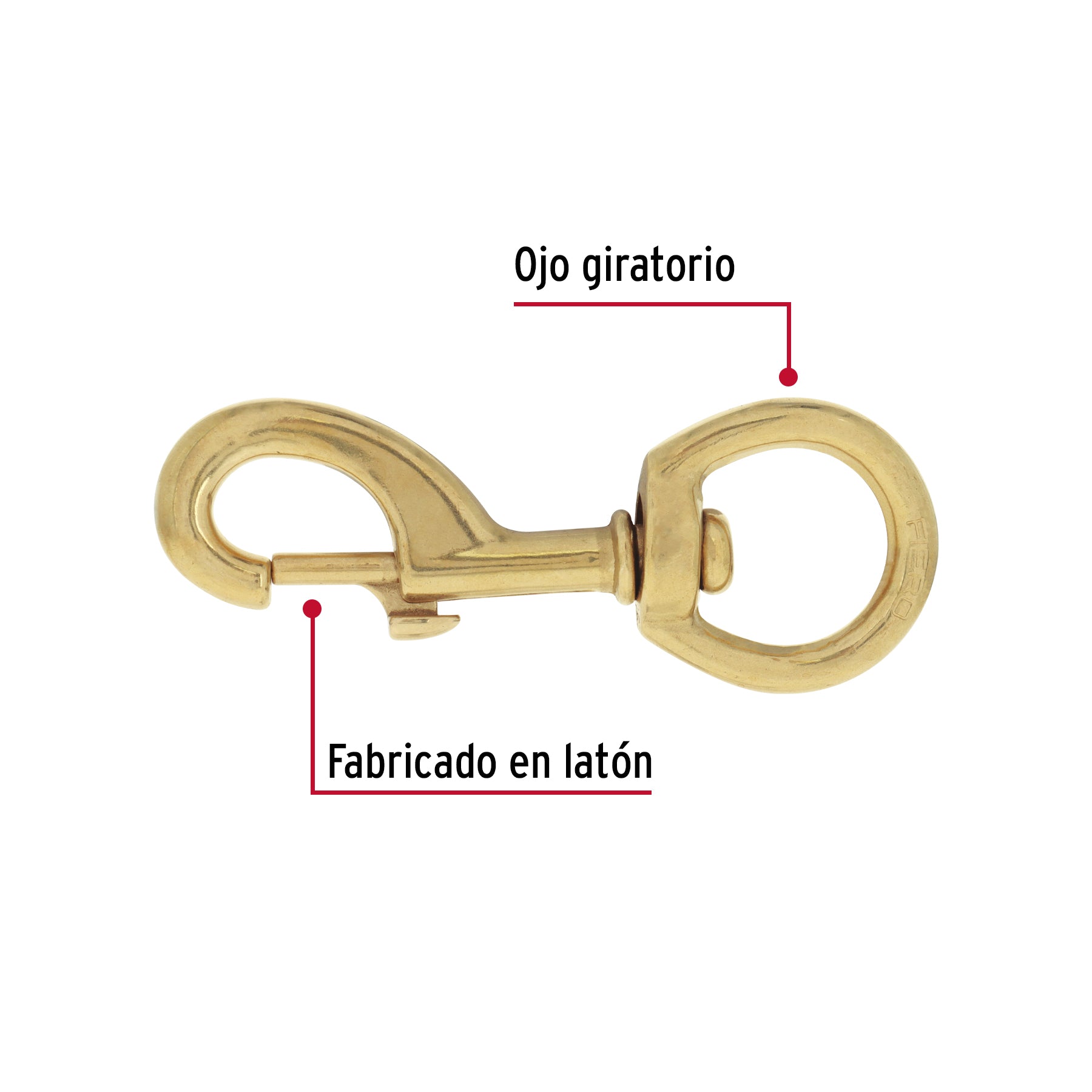 Bandola destorcedora de latón 1-1/8", FIERO