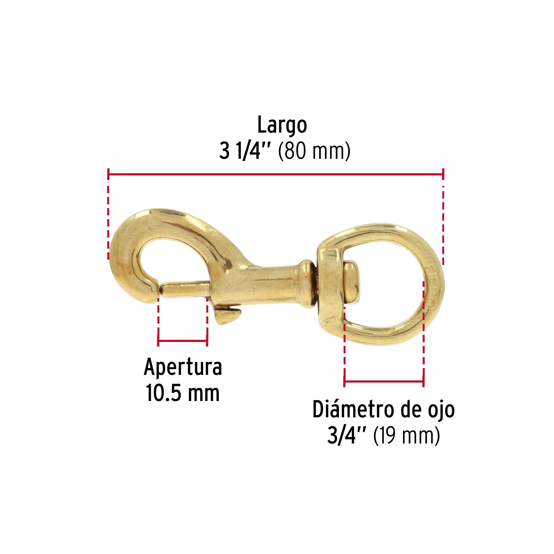 Bandola destorcedora de latón 3/4", FIERO