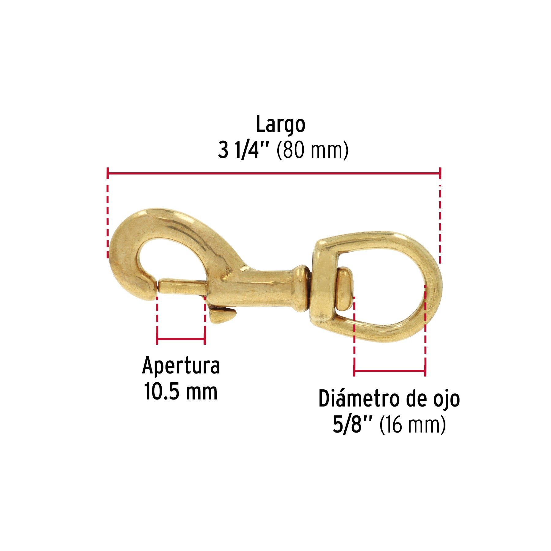 Bandola destorcedora de latón 5/8", FIERO
