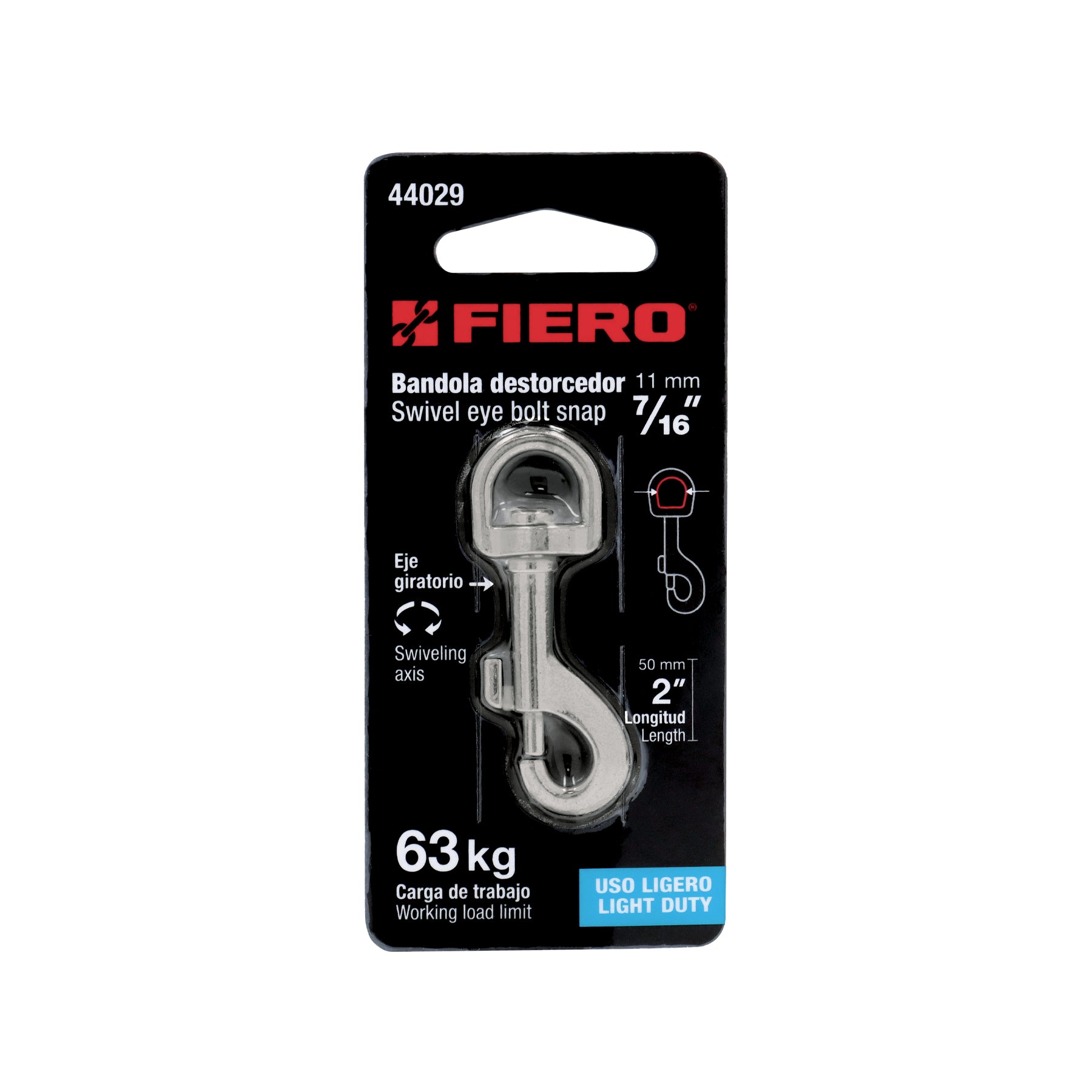 Bandola de zinc de 7/16" giratoria, FIERO