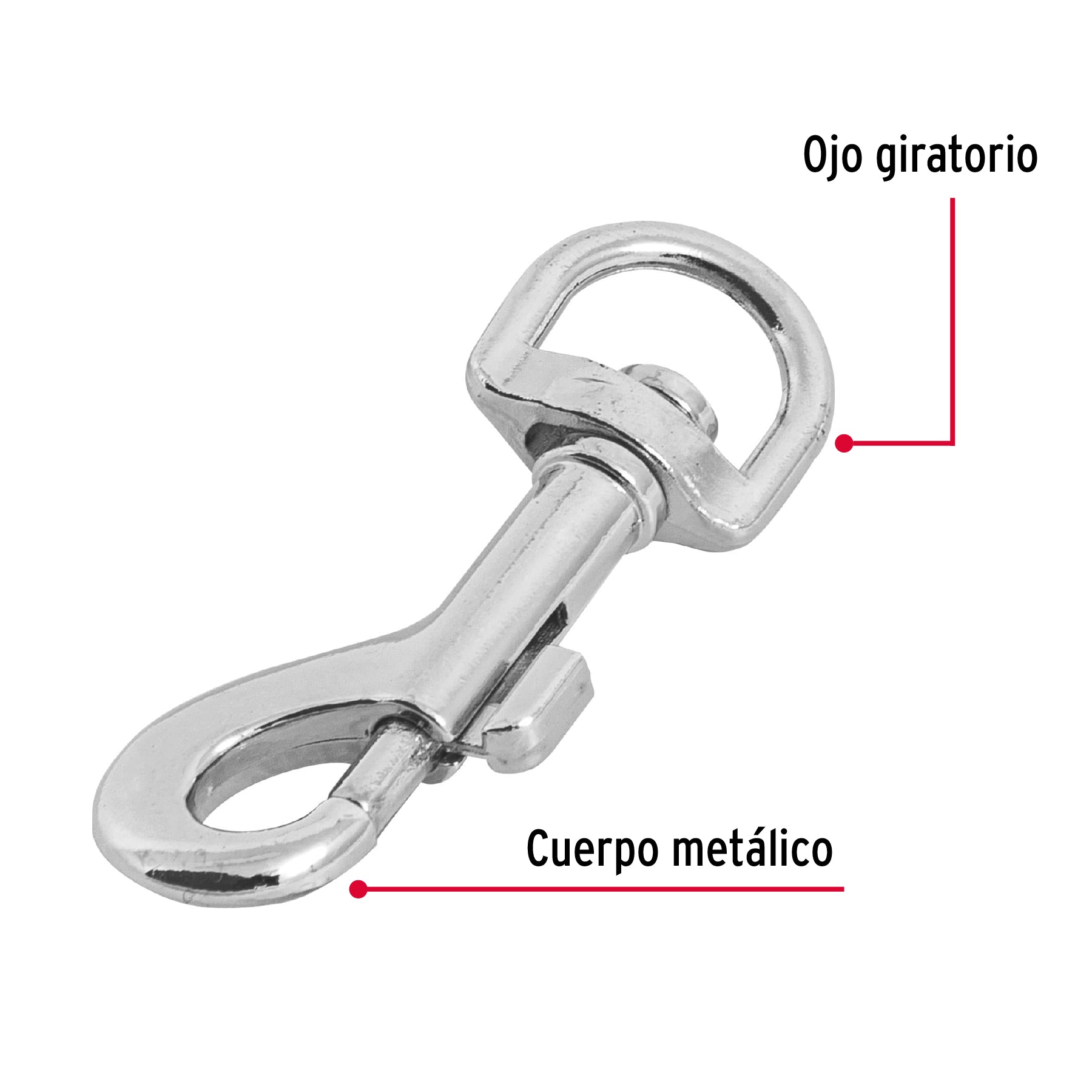 Bandola de zinc de 7/16" giratoria, FIERO