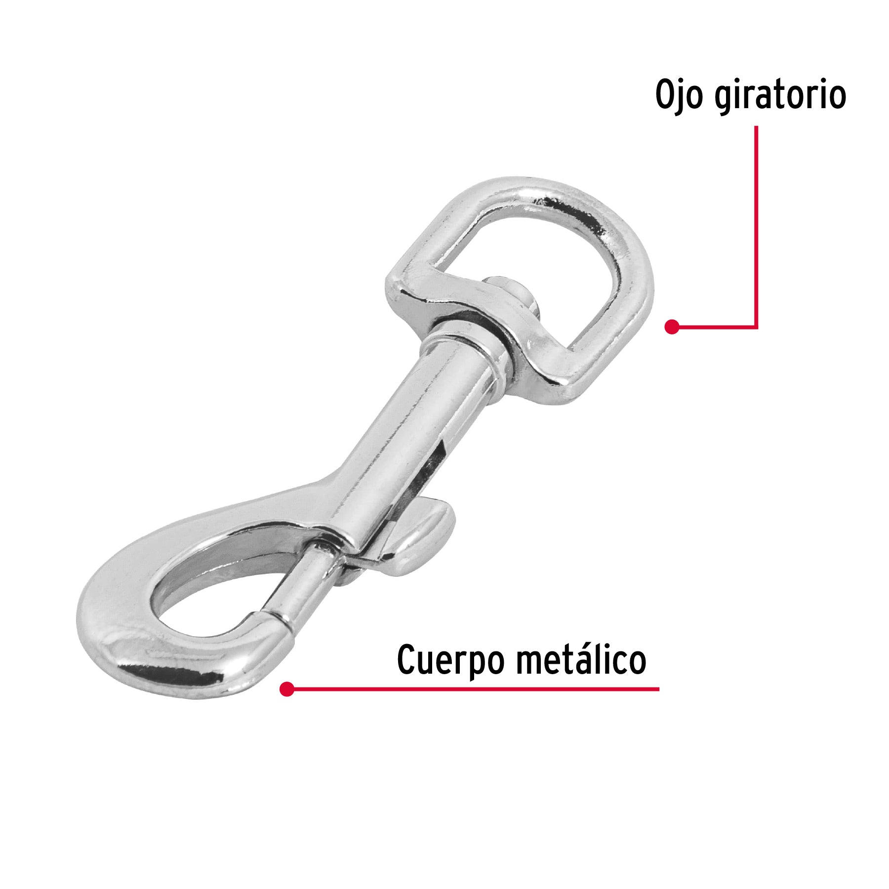 Bandola de zinc de 5/8" giratoria, FIERO