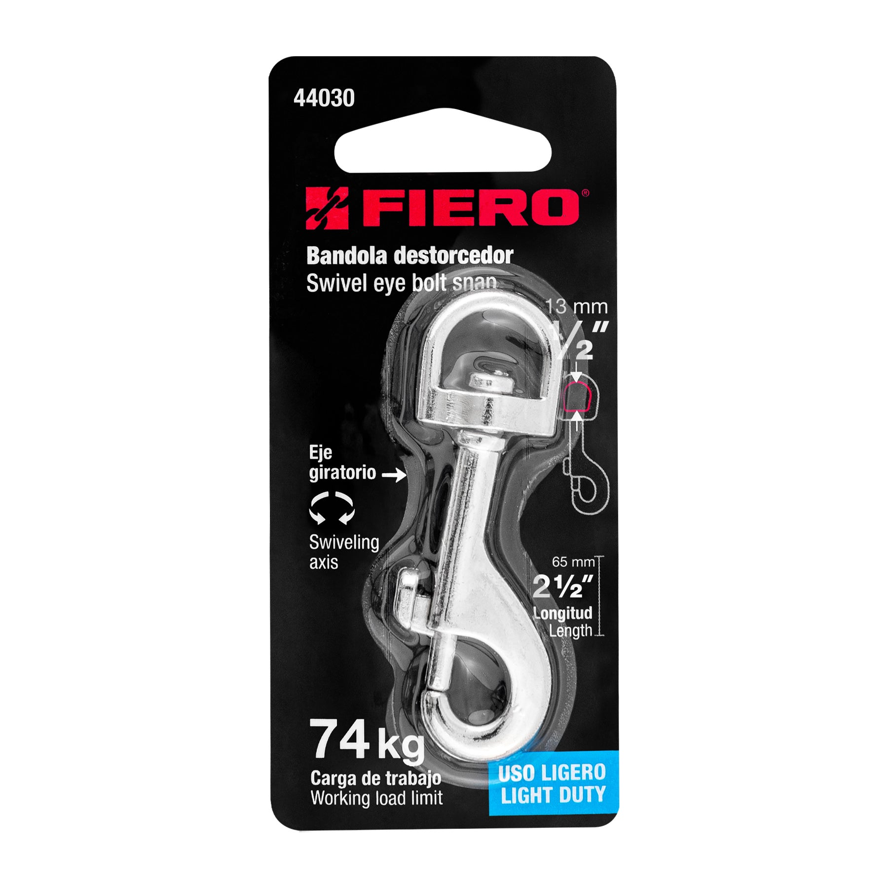 Bandola de zinc de 1/2" giratoria, FIERO