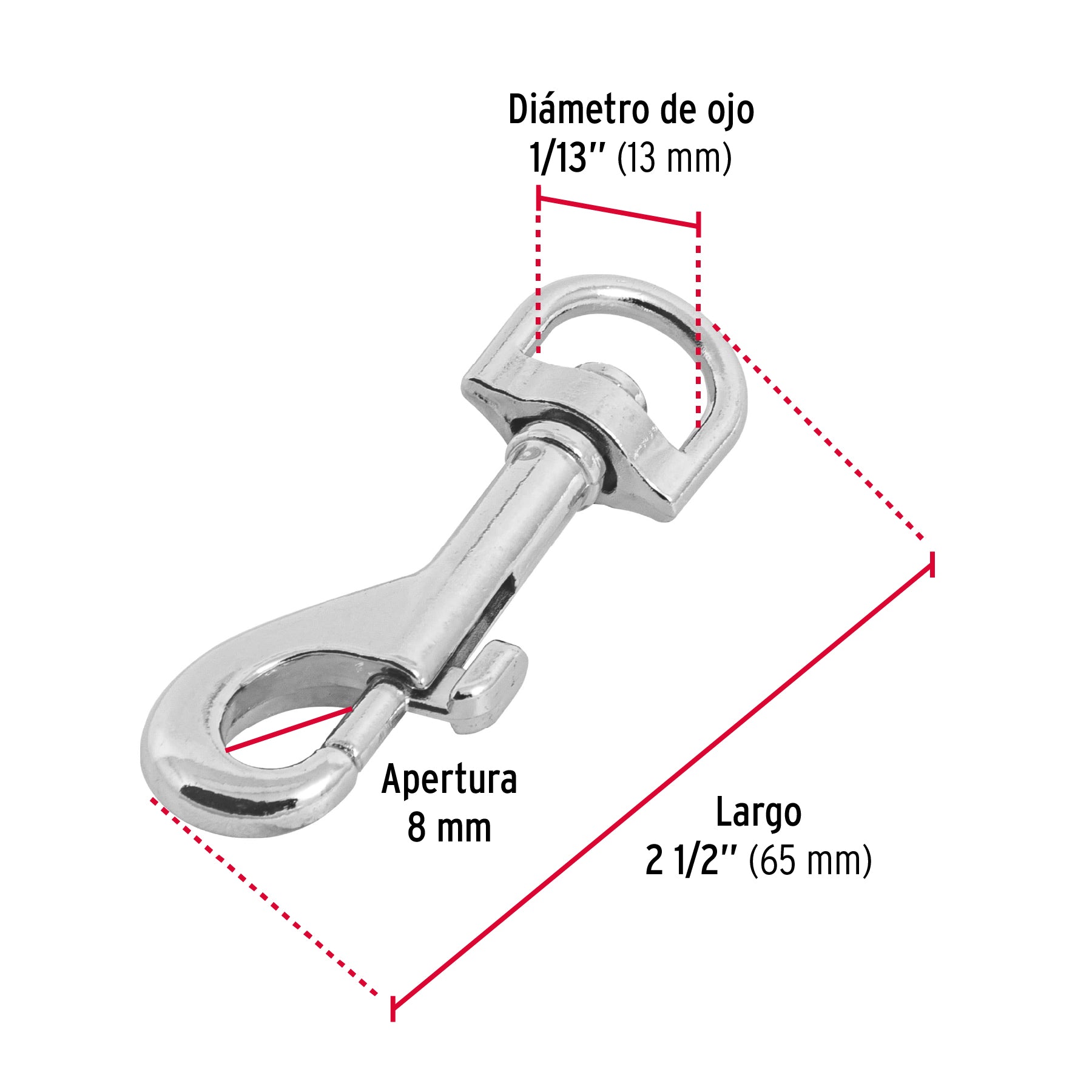 Bandola de zinc de 1/2" giratoria, FIERO