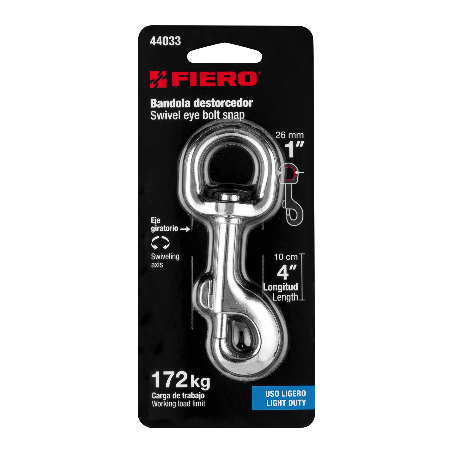 Bandola de zinc de 1" giratoria, FIERO