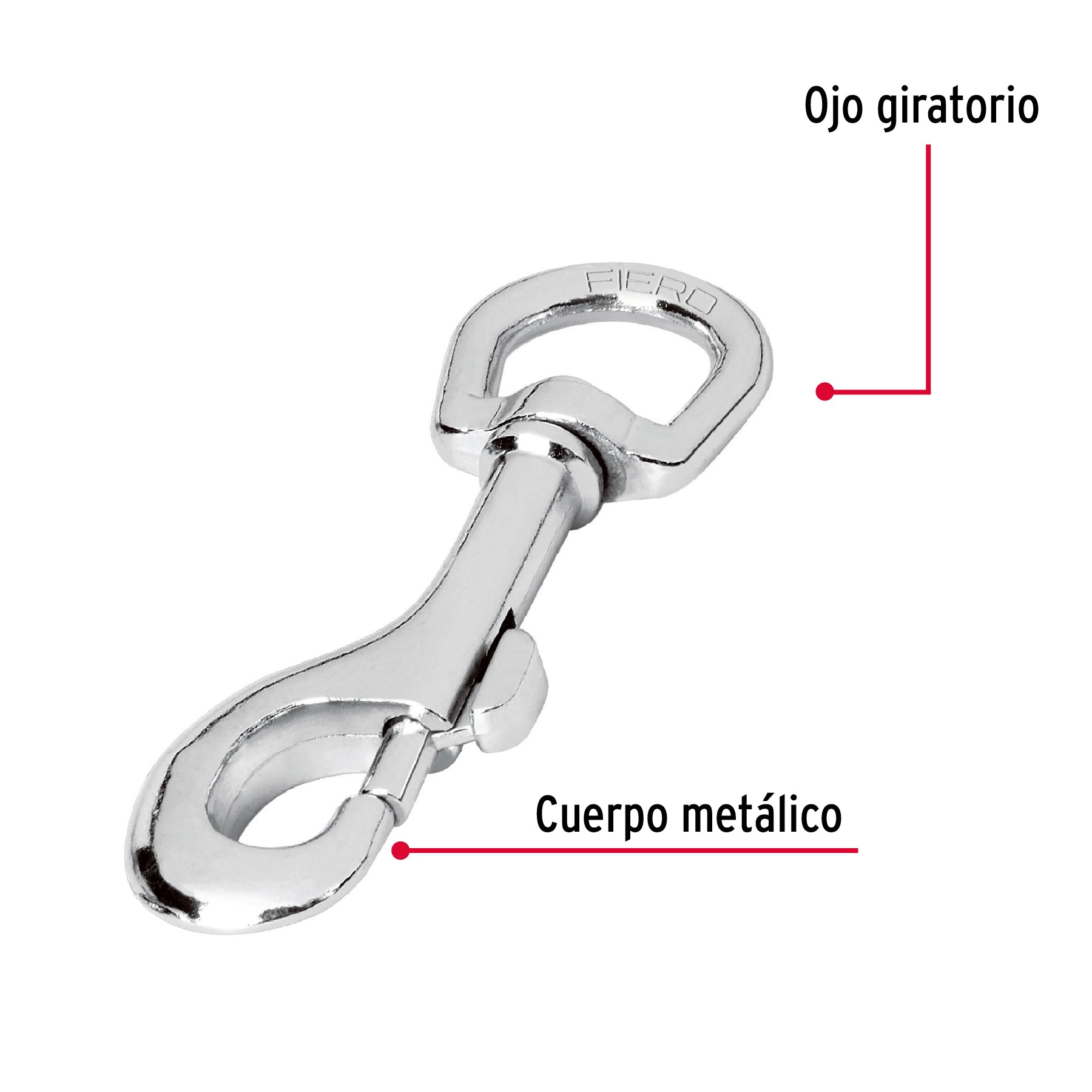 Bandola de zinc de 1" giratoria, FIERO