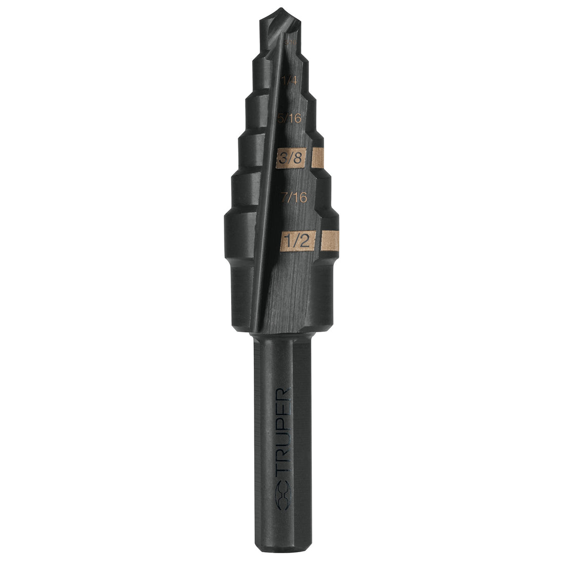 Broca escalonada óxido negro 6 escalones 3/16" a 1/2",Truper