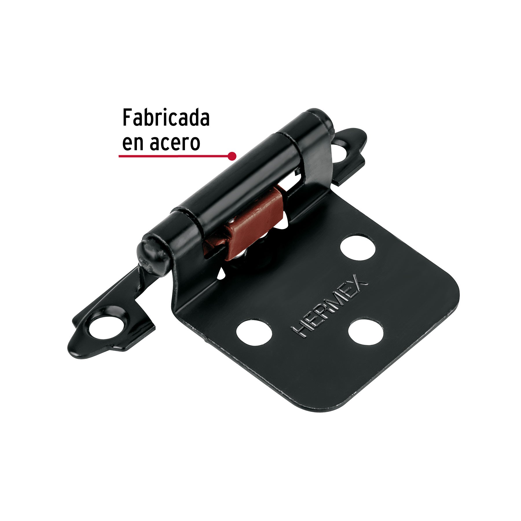 Bolsa con 2 bisagras parche de 7cm, negro, HERMEX