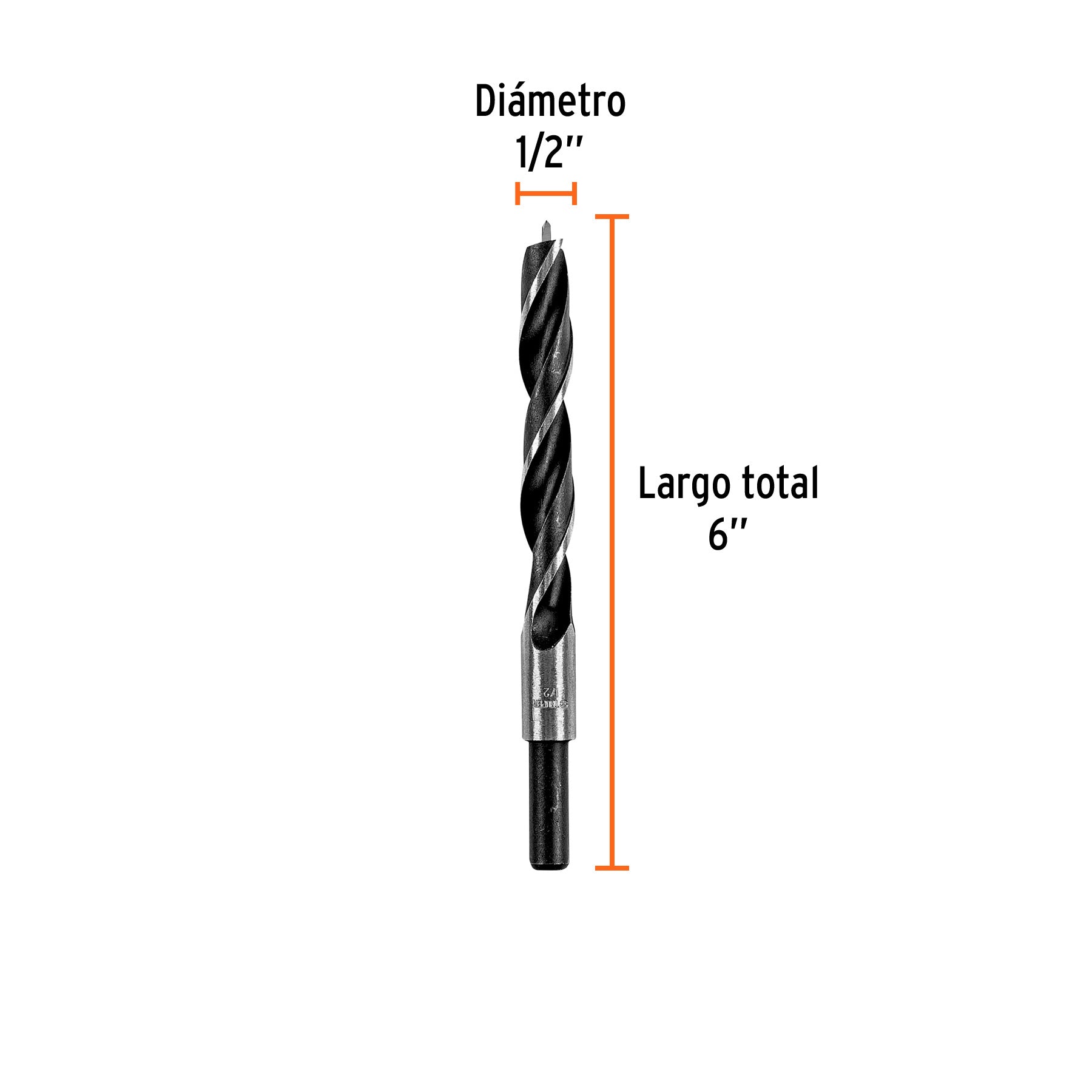 Broca con punta centradora para madera 1/2", TRUPER