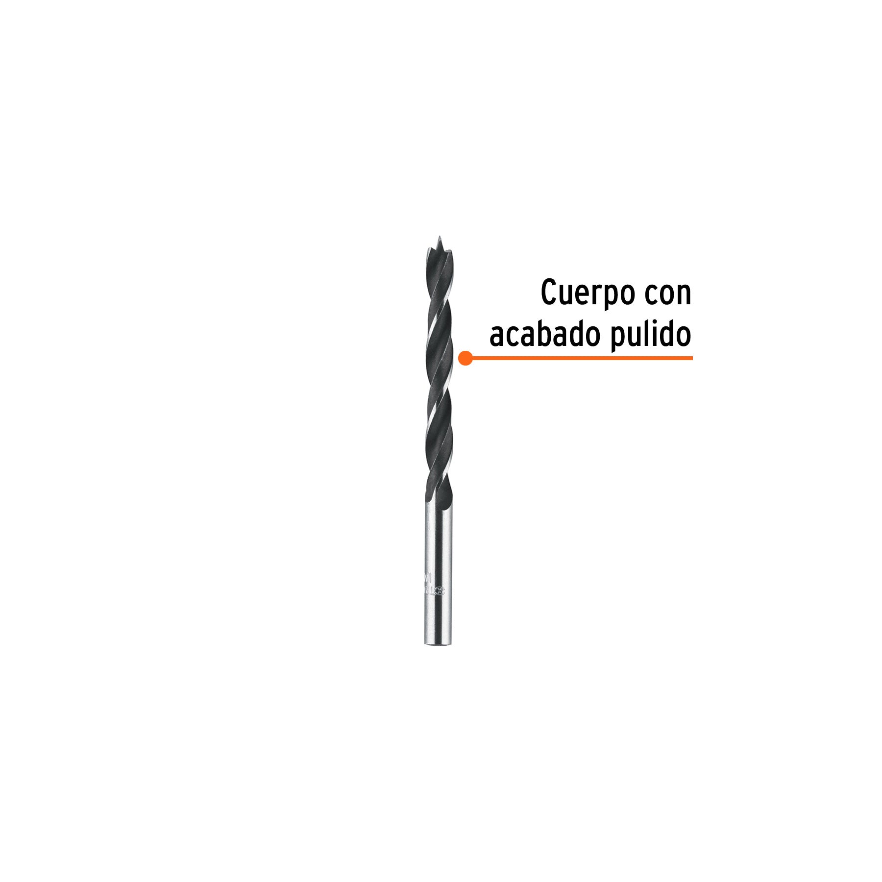 Broca con punta centradora para madera 1/4", TRUPER