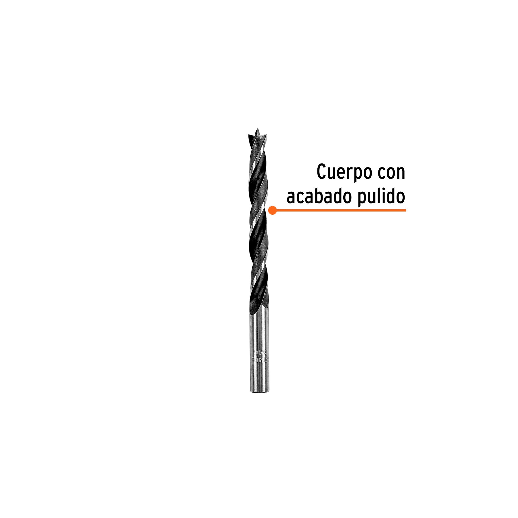 Broca con punta centradora para madera 5/16", TRUPER