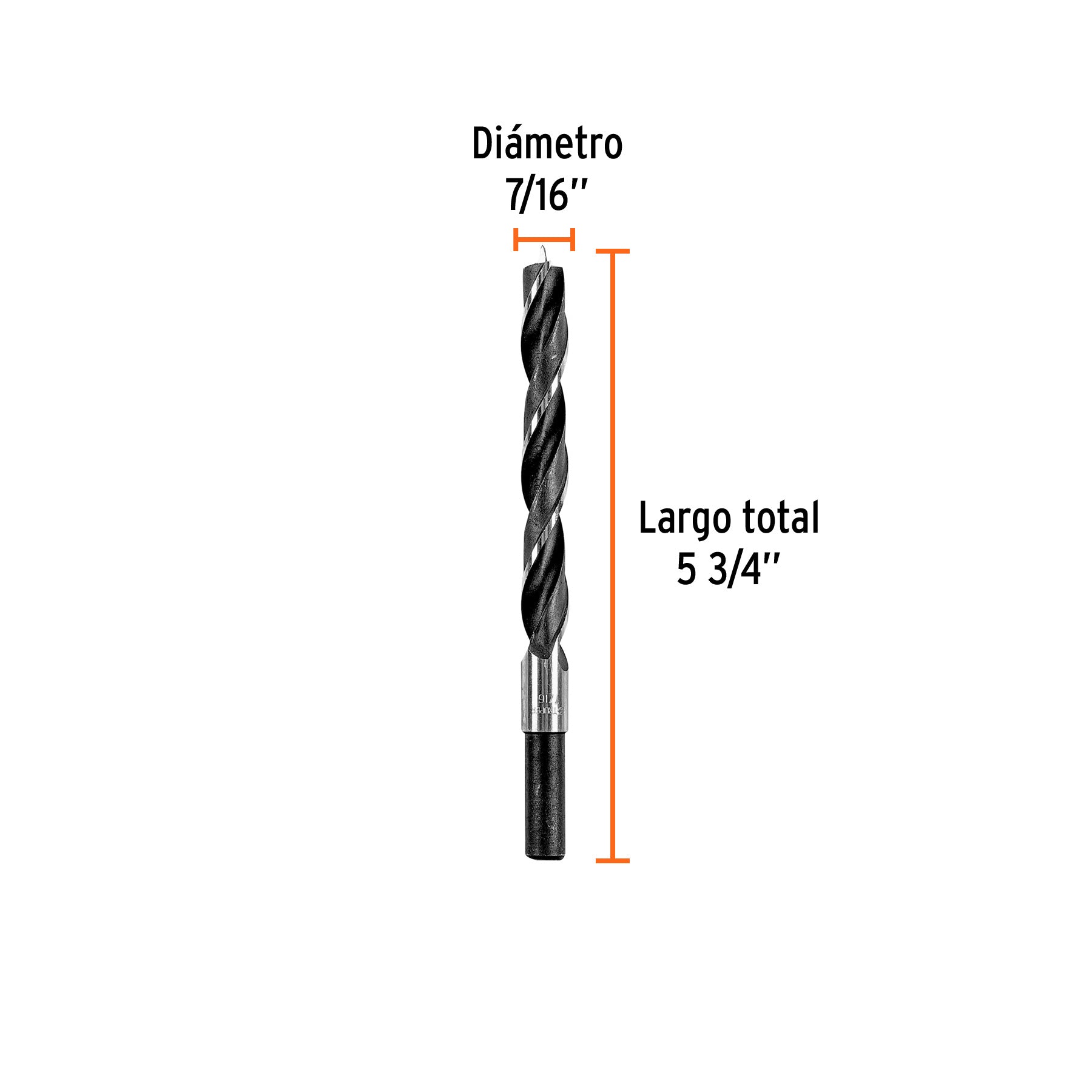 Broca con punta centradora para madera 7/16", TRUPER