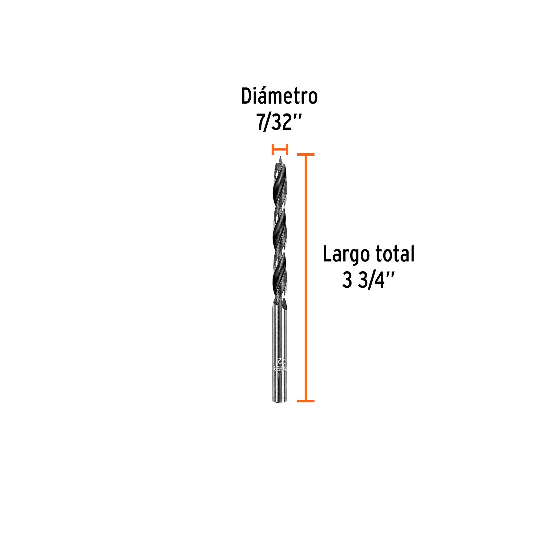 Broca con punta centradora para madera 7/32", TRUPER