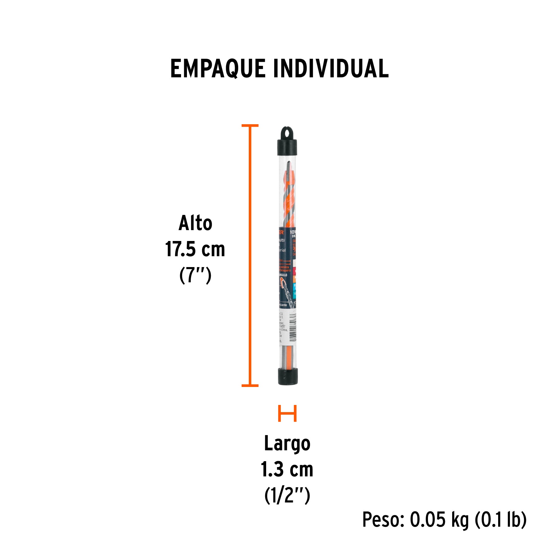 Broca multimaterial 3/8 x 6", TRUPER - Empaque