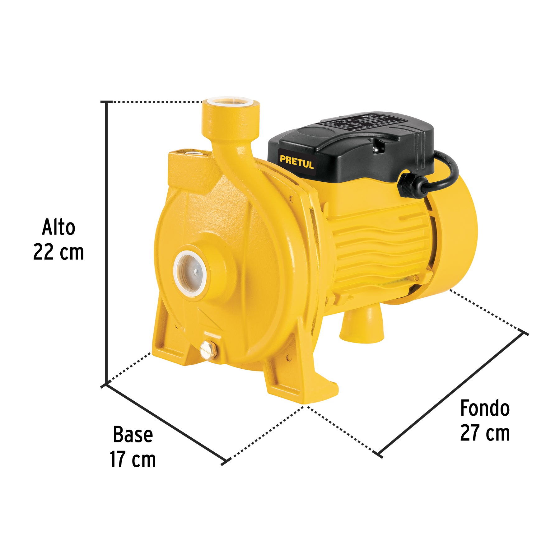 Bomba centrífuga para agua modelo europeo, 1/2 HP, PRETUL