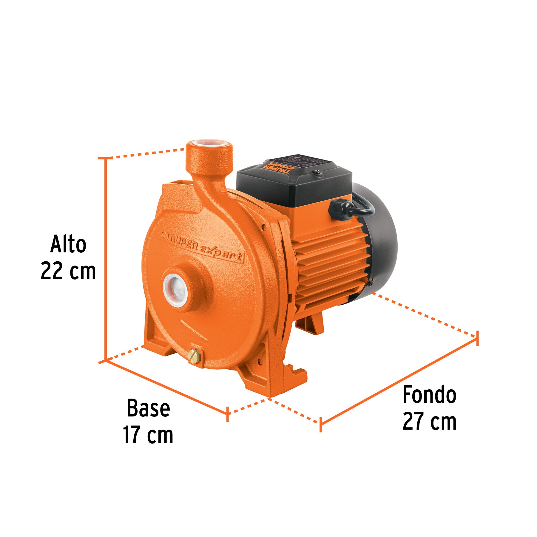 Bomba centrífuga para agua modelo europeo, 1/2 HP, EXPERT