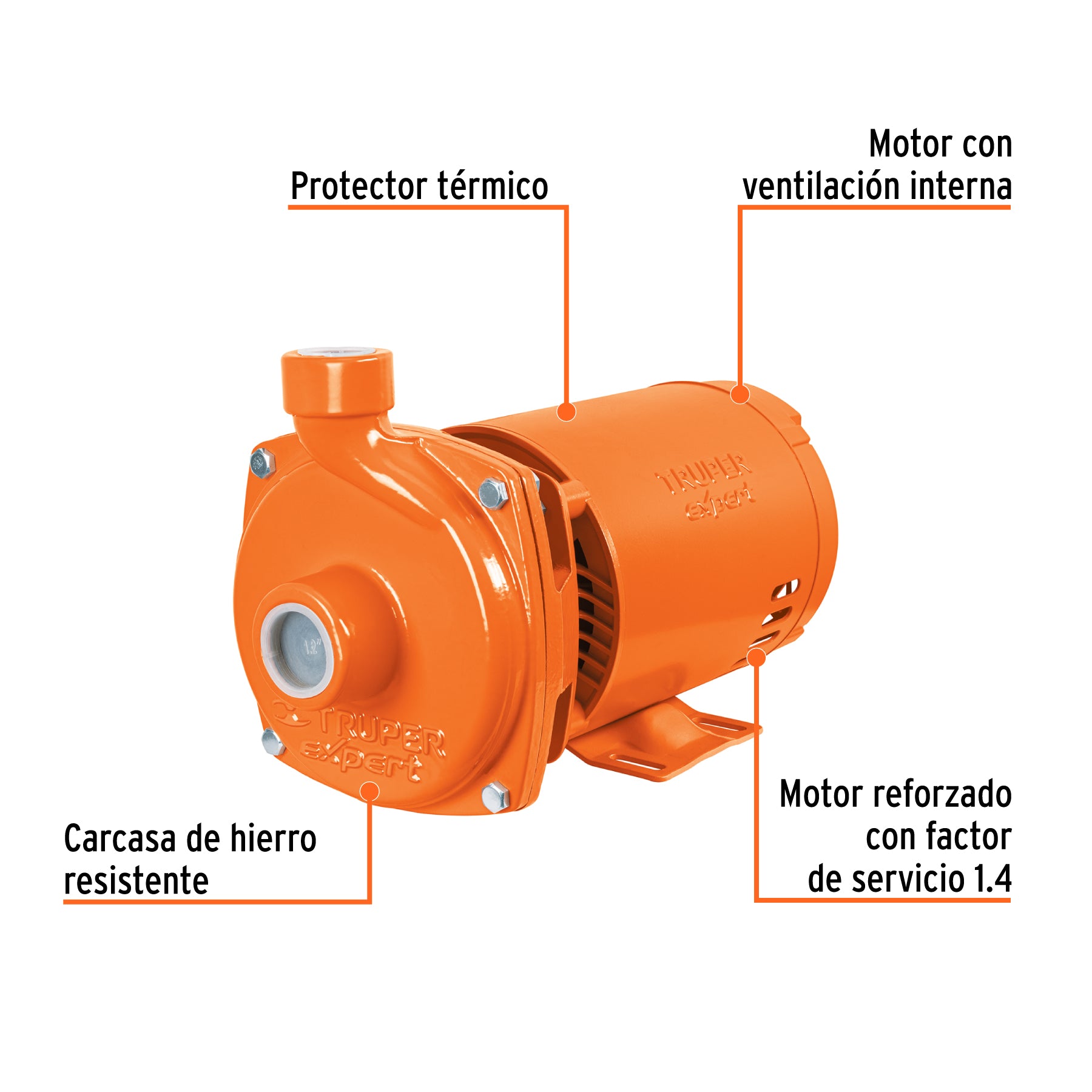 Bomba centrífuga para agua, 1 HP, TRUPER EXPERT