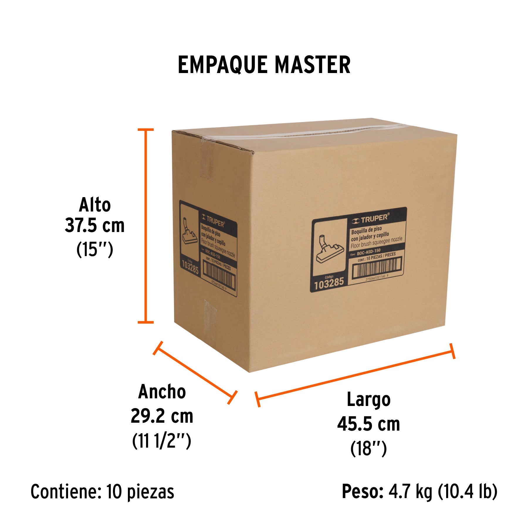 Boquilla tipo cepillo para ASD-150, TRUPER - Empaque