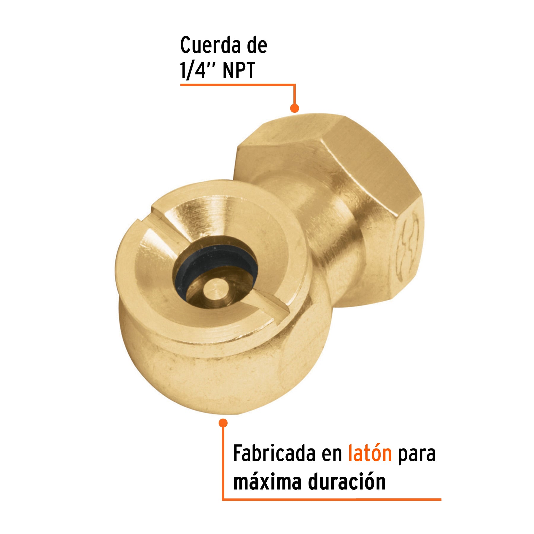 Cabeza infladora de llantas, conexión hembra 1/4" NPT,TRUPER