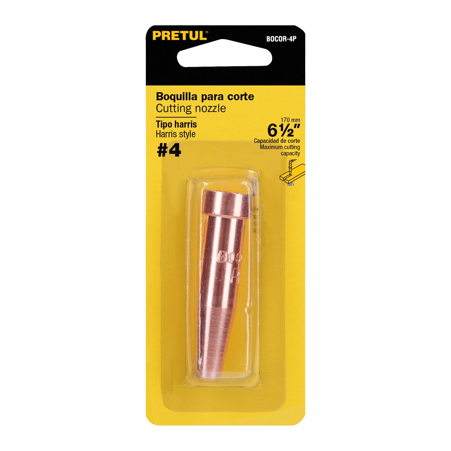 Boquilla 4 para corte con acetileno, PRETUL