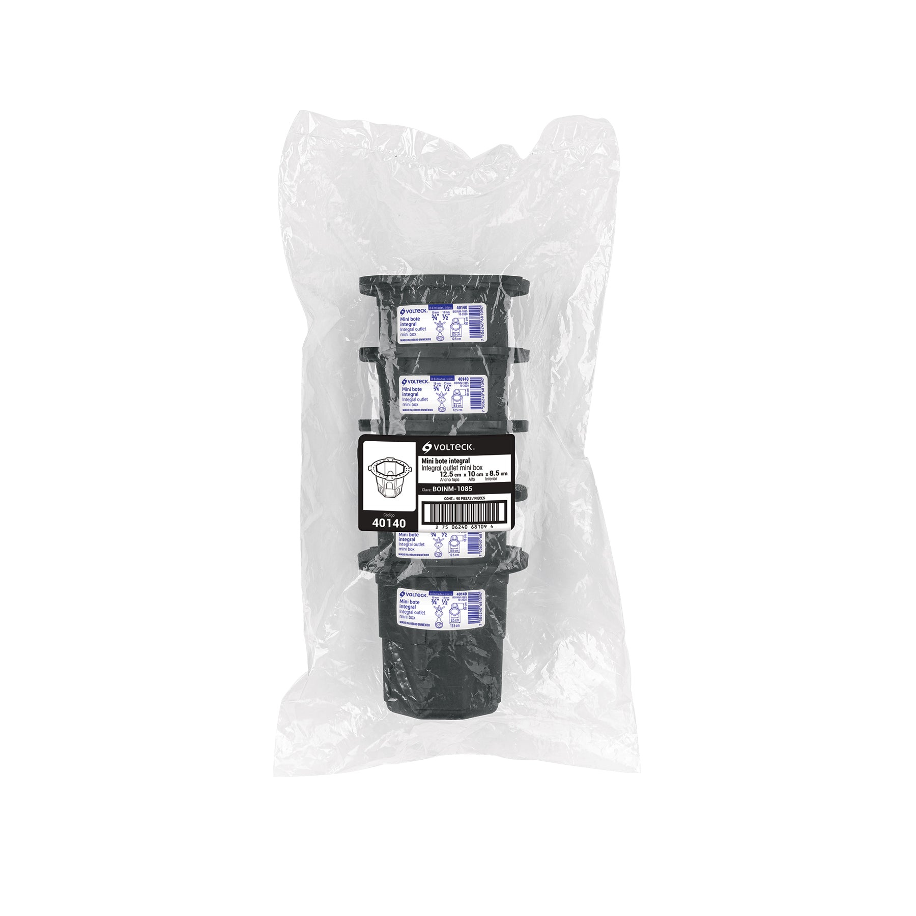 Mini bote integral 10 cm, aro interno de 8.5 cm, VOLTECK