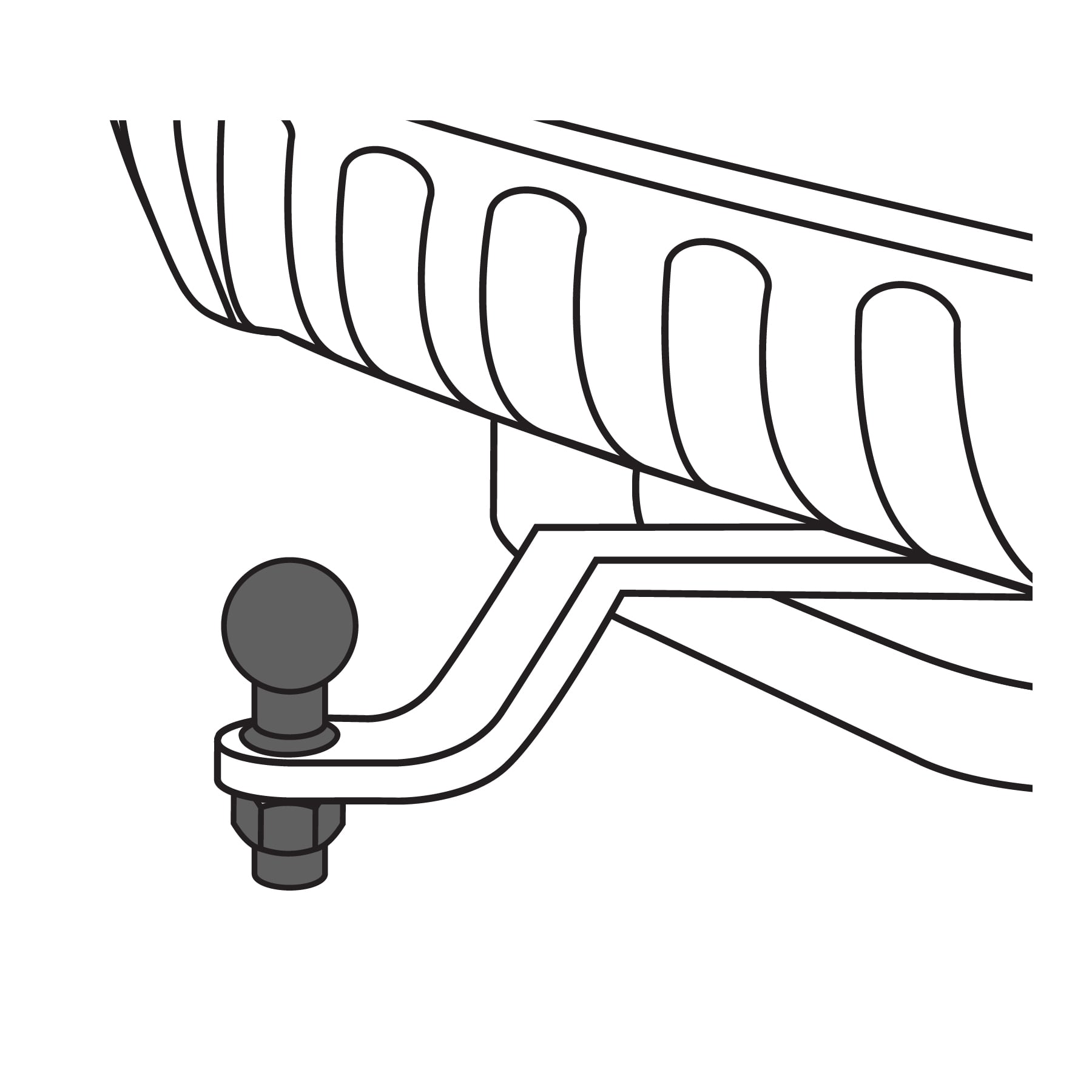 Bola de arrastre para remolque, 1-7/8", 2,000 lb, TRUPER