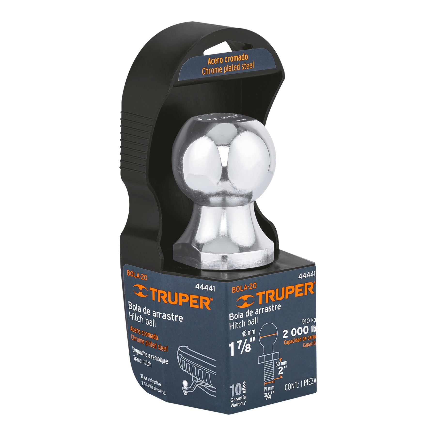Bola de arrastre para remolque, 1-7/8", 2,000 lb, TRUPER