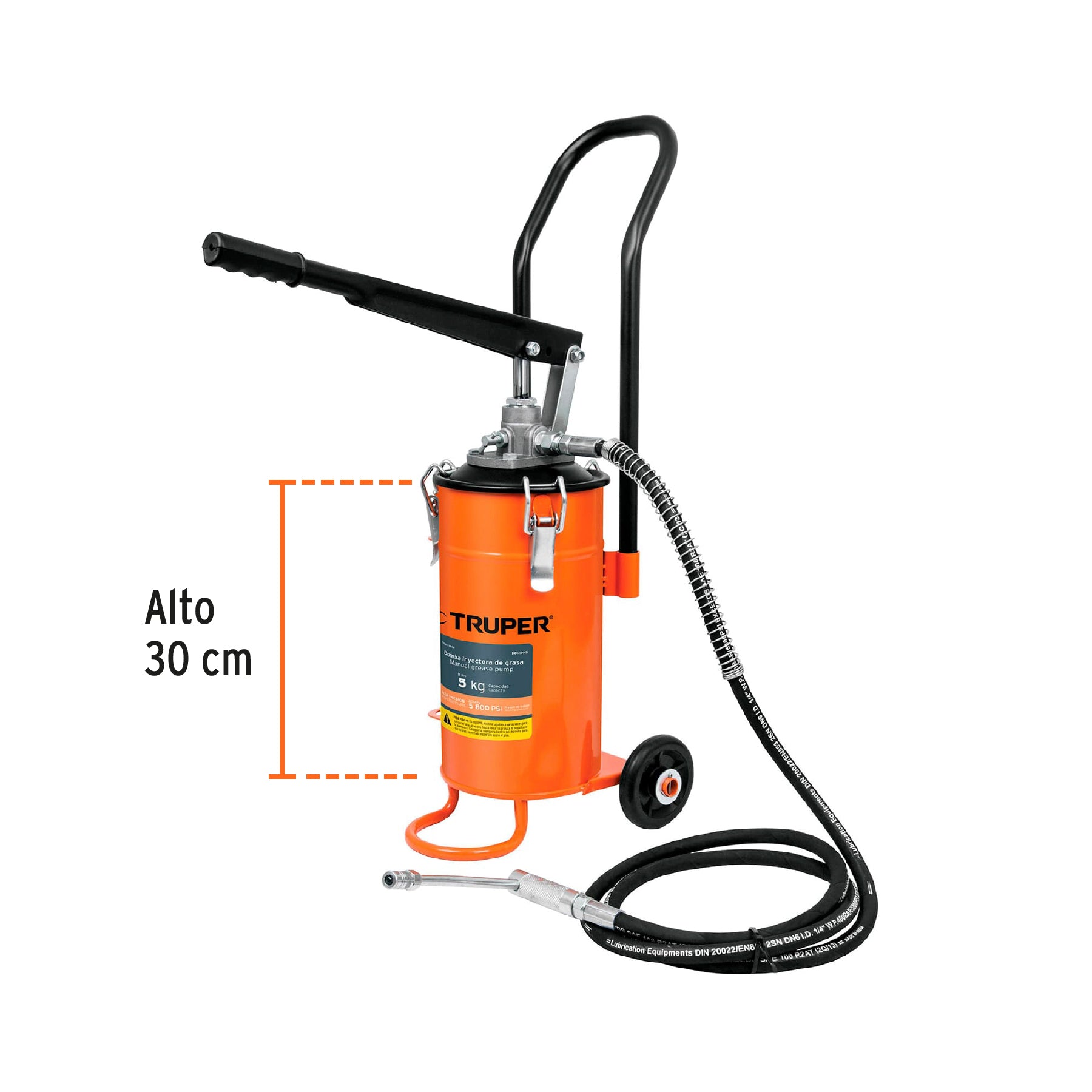 Bomba inyectora de grasa, 5 kg, TRUPER