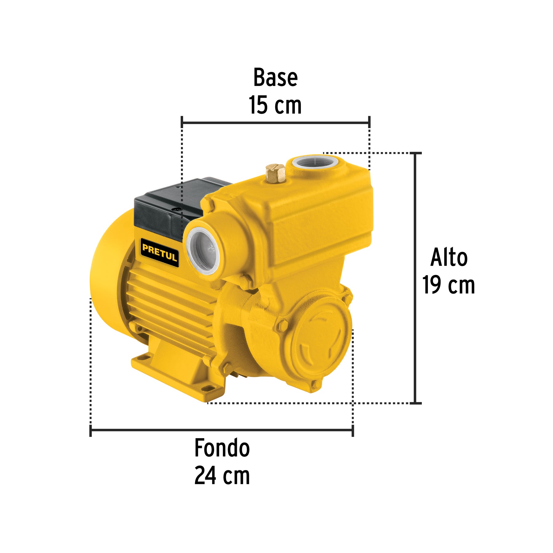 Bomba periférica autocebante 1/2HP, uso agrícola, PRETUL
