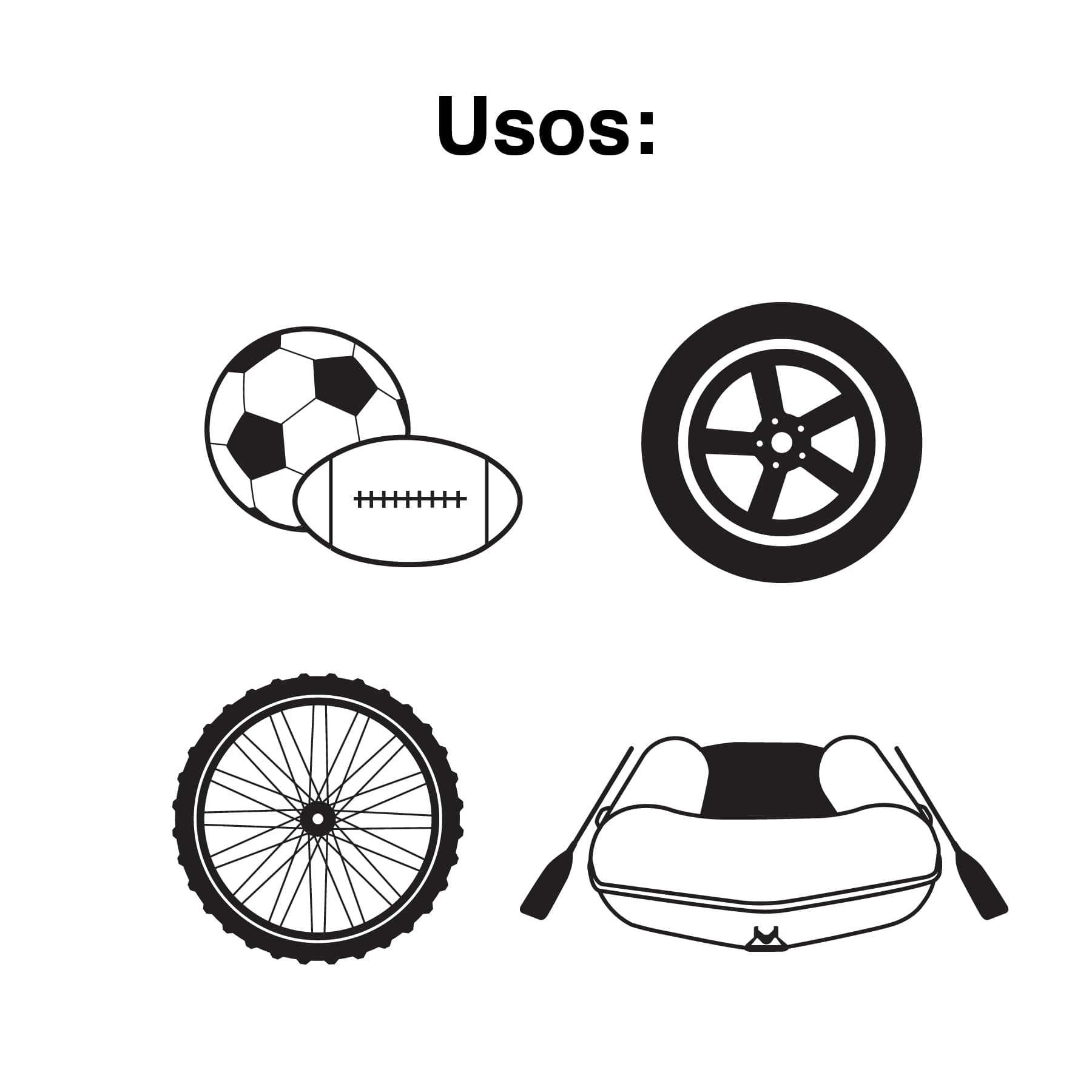Bomba de pedal para inflar, 58 PSI, PRETUL