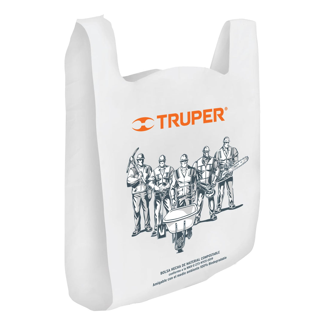 Bolsa plástica biodegradable de 27 x 50 cm, TRUPER