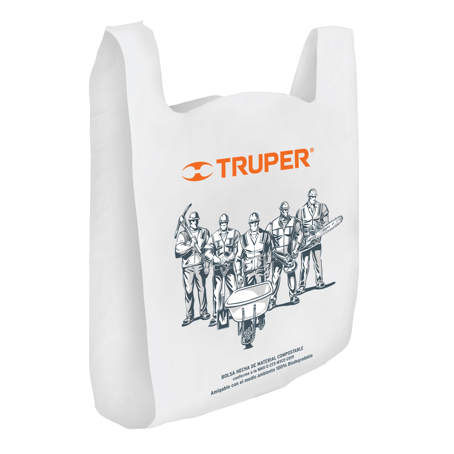 Bolsa plástica biodegradable de 27 x 50 cm, TRUPER