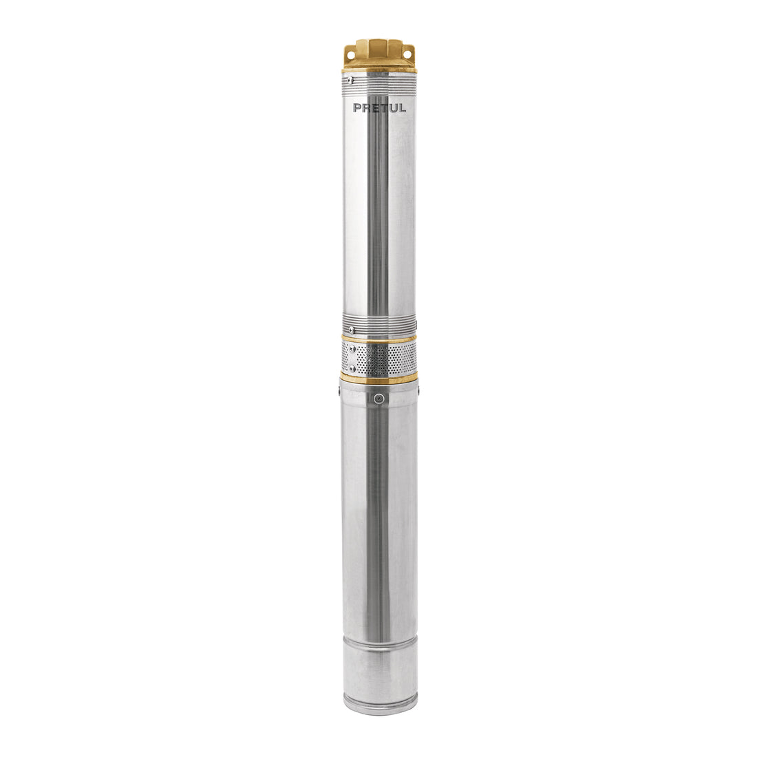 Bomba sumergible tipo bala 4", 1-1/2HP, uso agrícola, PRETUL
