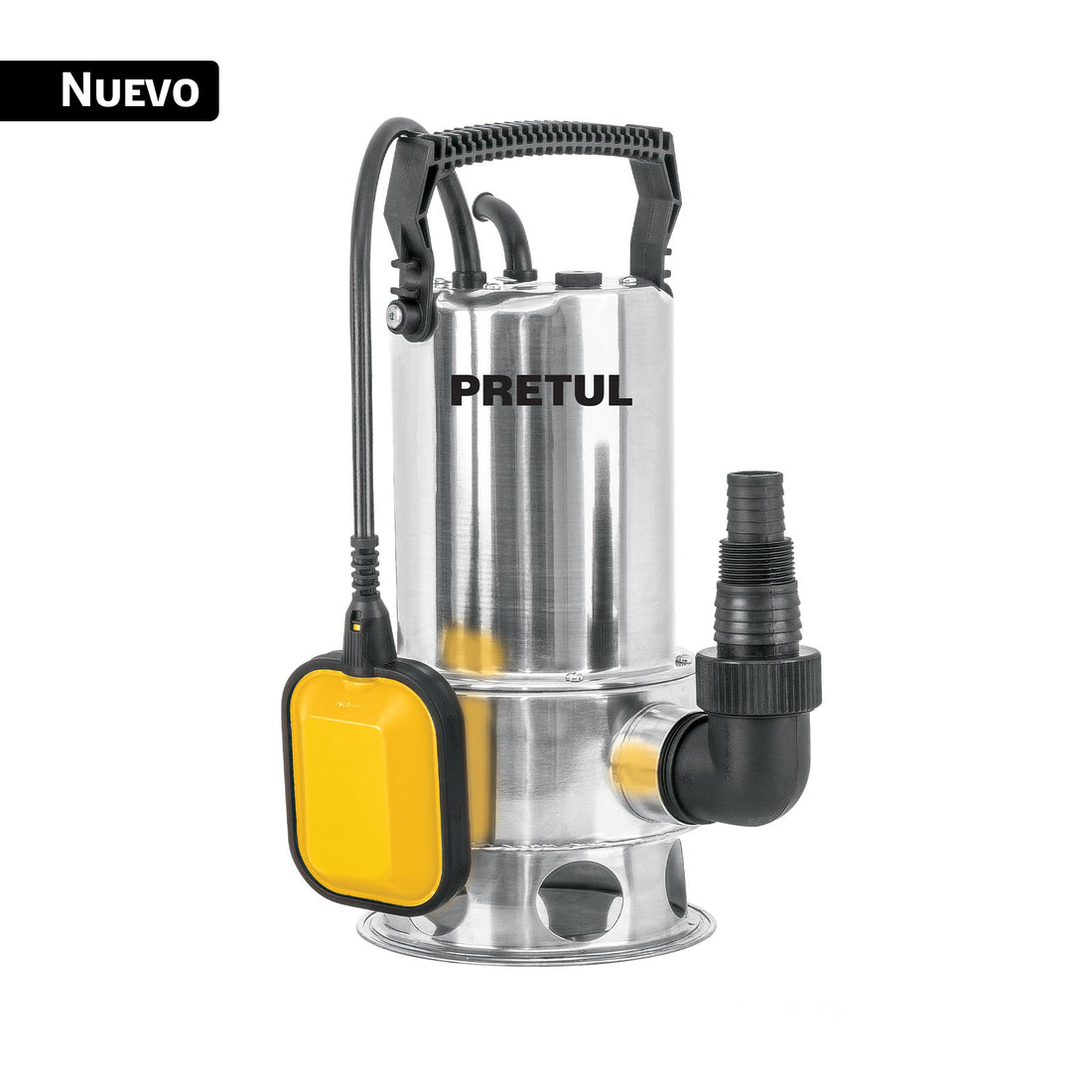 Bomba sumergible acero inoxidable, agua sucia, 1HP, PRETUL