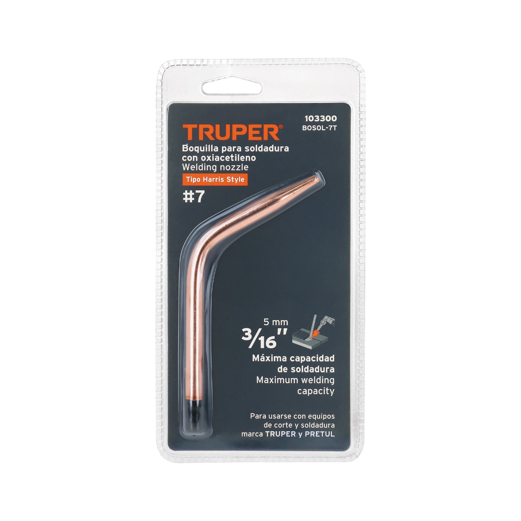 Boquilla 7 para soldar con acetileno, TRUPER