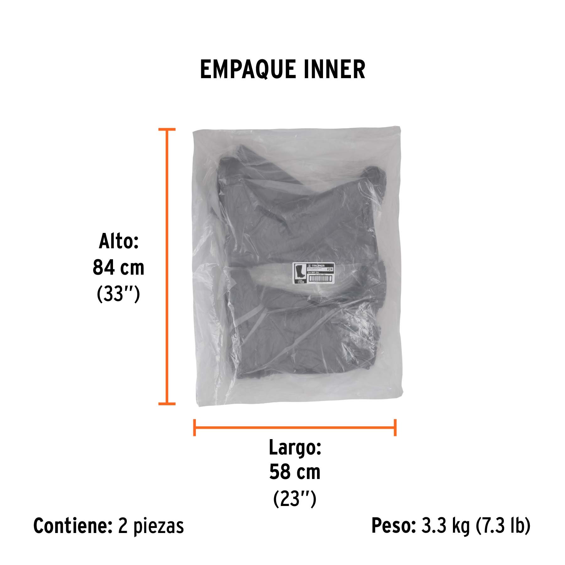 Botas jardineras 24, TRUPER - Empaque
