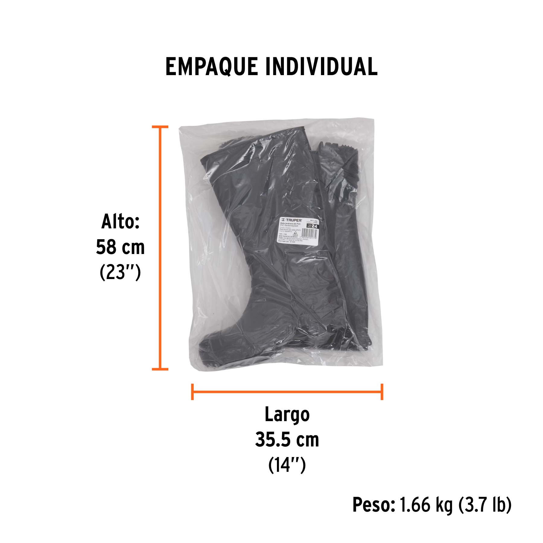 Botas jardineras 24, TRUPER - Empaque