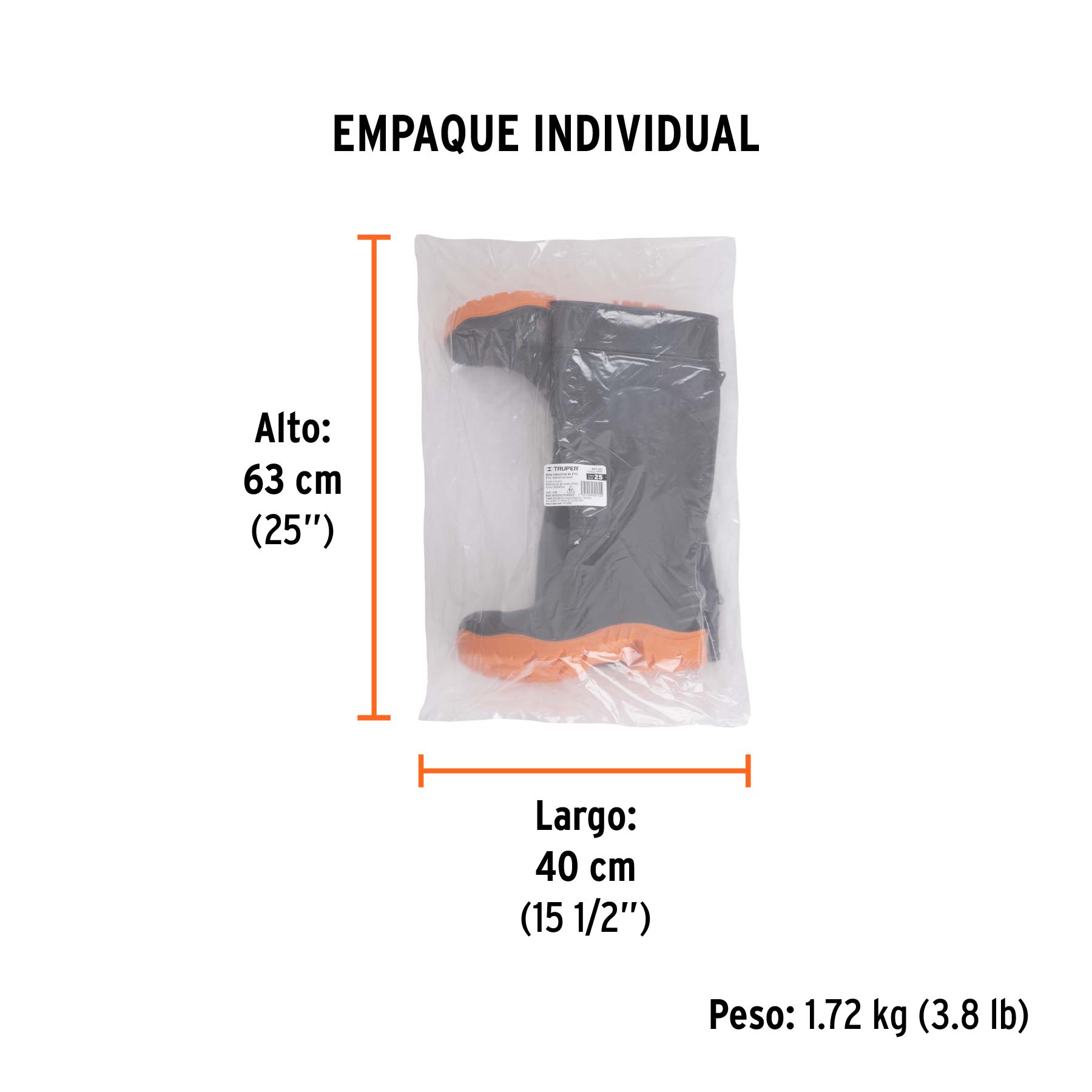 Botas industriales 25, TRUPER - Empaque
