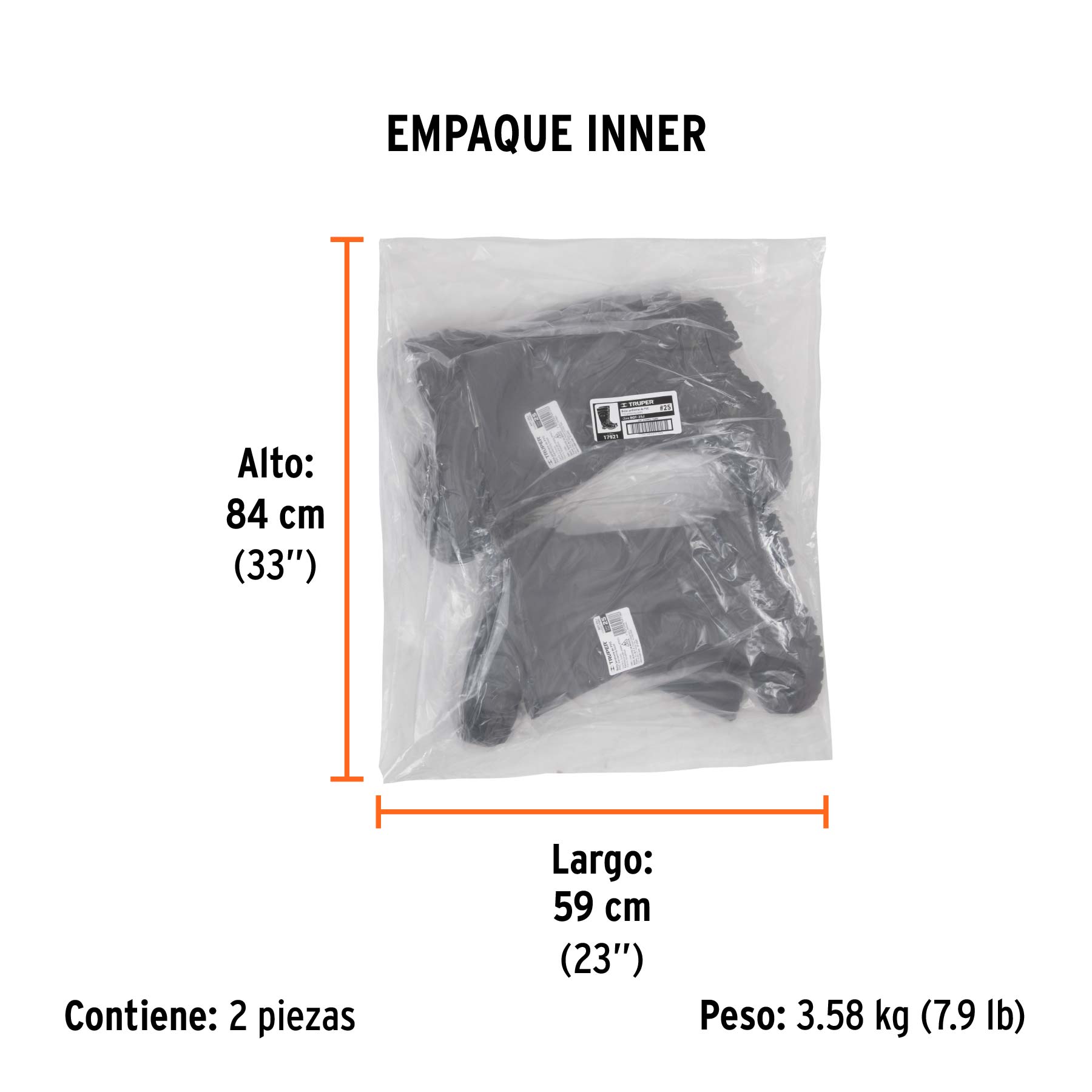 Botas jardineras 25, TRUPER - Empaque